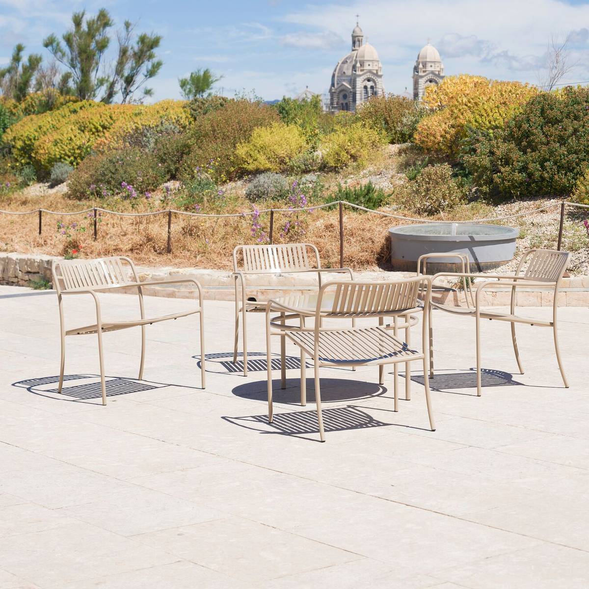 Fauteuil lounge lames Patio Fauteuil lounge lames Patio