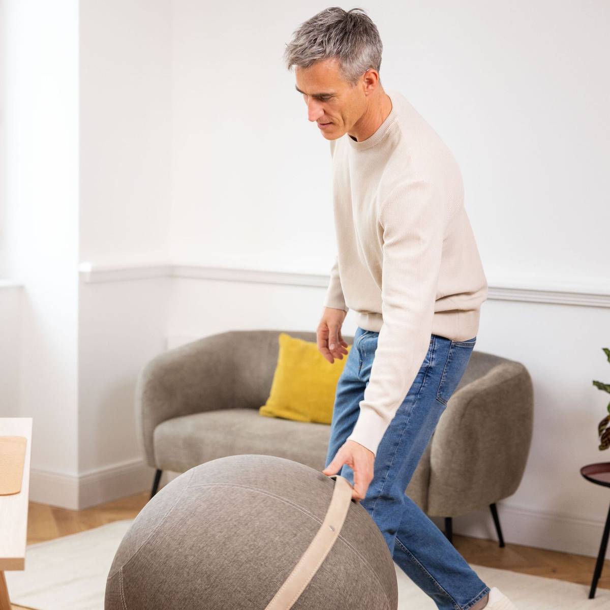 Siège ballon dynamique tissu chiné Siège ballon dynamique tissu chiné