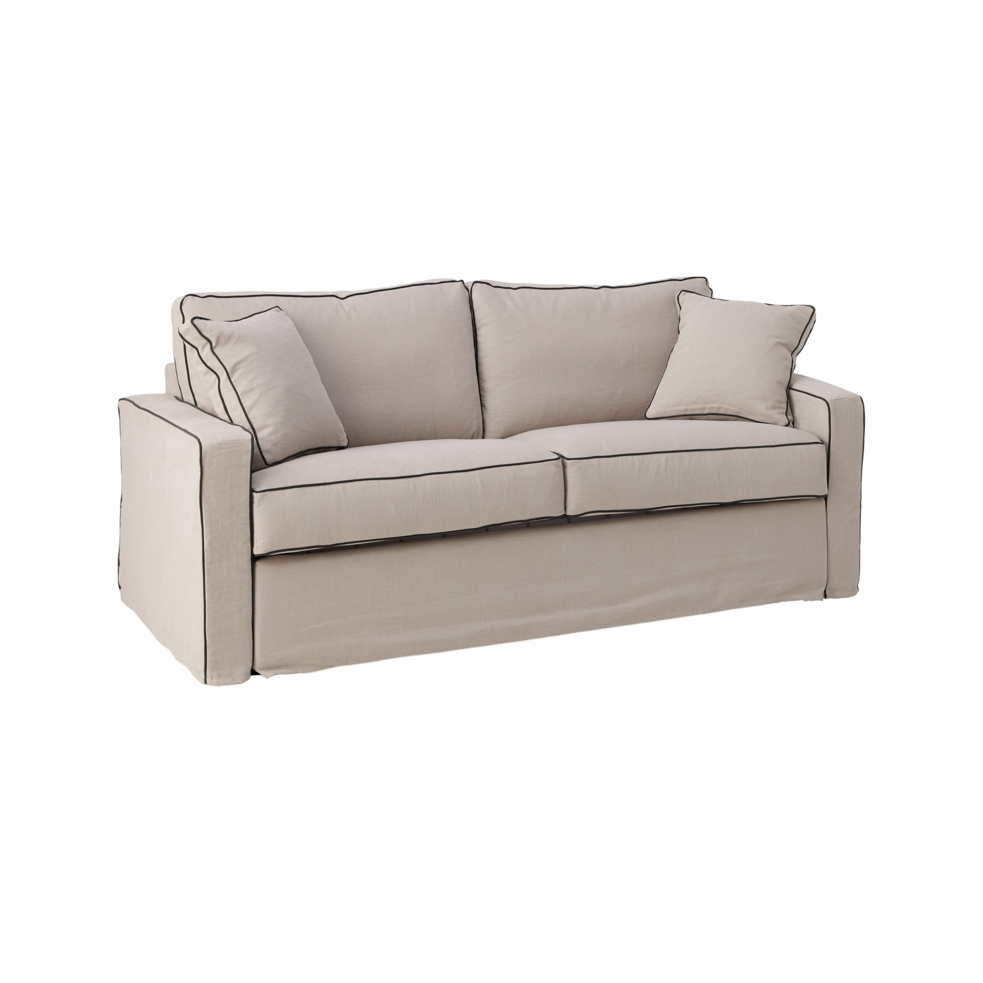 Canapé convertible coton/lin déhoussable Margot
