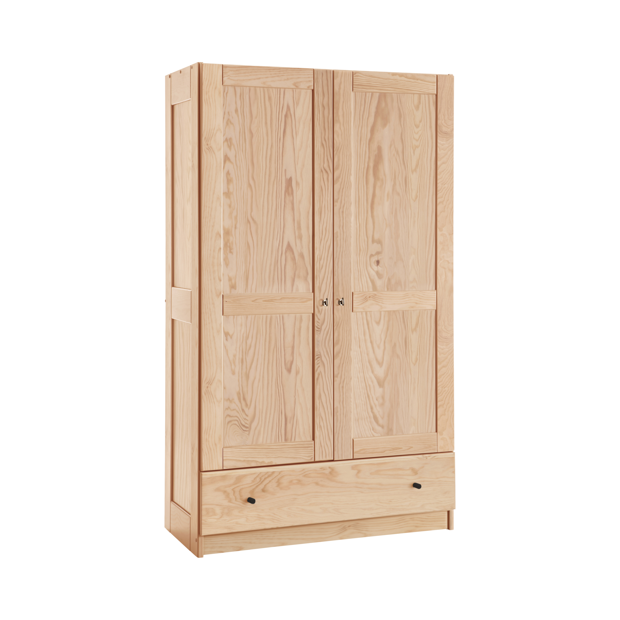 Armoire bois massif 2 portes 1 tiroir Iris
