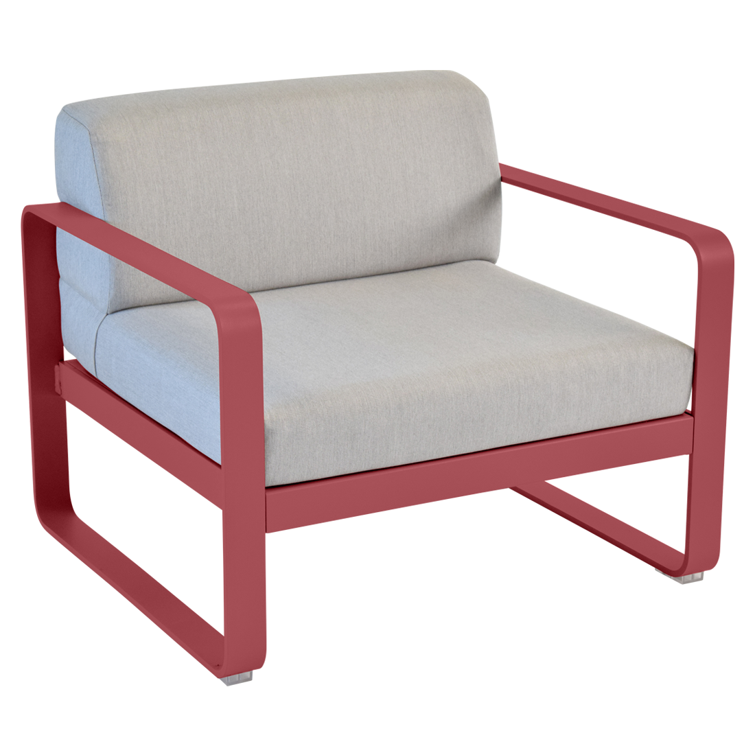 Fauteuil Bellevie Gris Flanelle en Aluminium