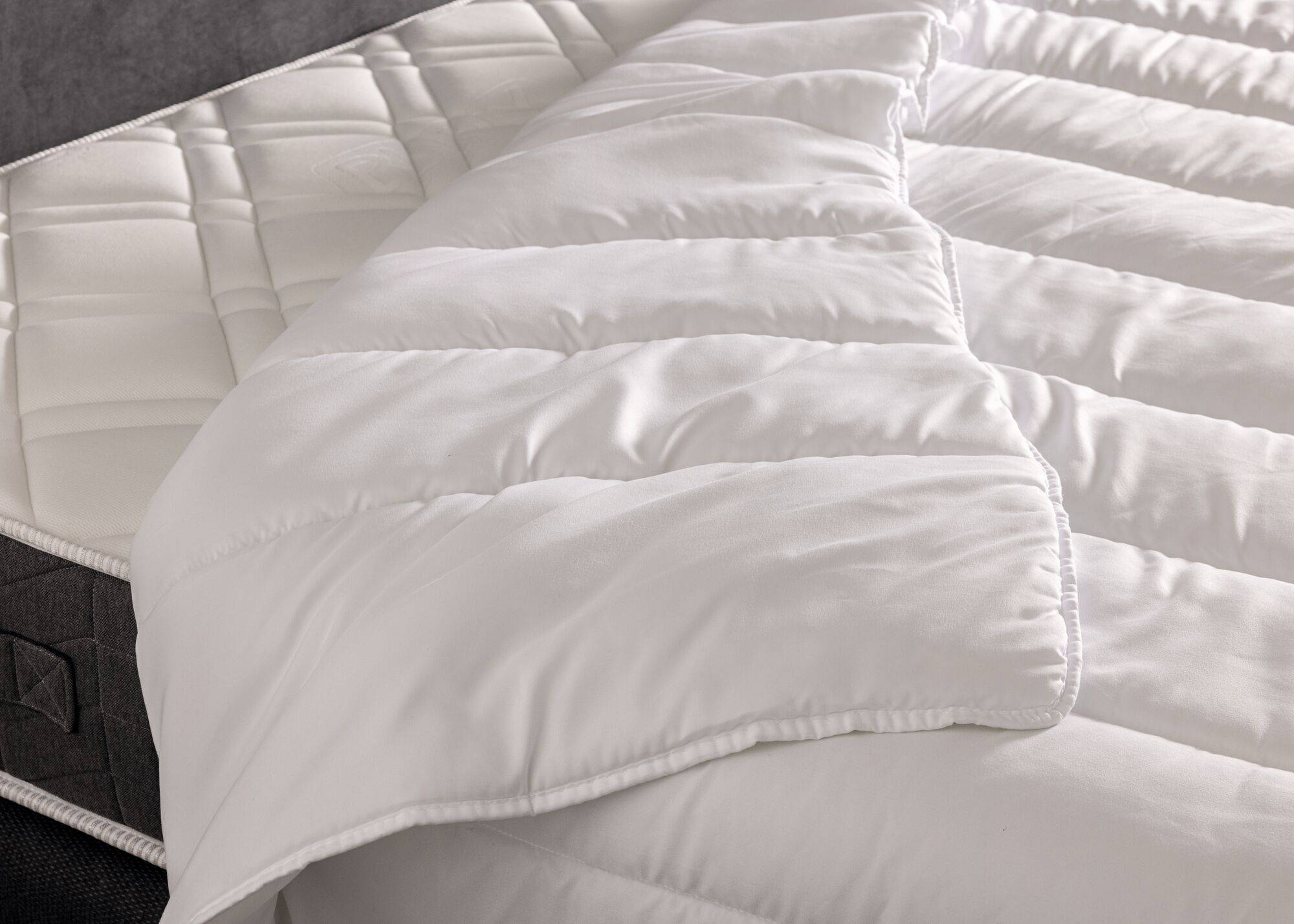 Découvrez le bien-être ultime avec notre couette tempérée Power Bultex, idéale pour les chambres où la température varie entre 18 et 21°C. Conçue pour vous offrir un confort optimal tout au long de l'année, elle maintient la chaleur nécessaire lors des nuits fraîches, tout en restant légère et agréable pendant les nuits plus chaudes.Grâce à ses fibres creuses siliconées et à son remplissage équilibré, cette couette régule efficacement la température de votre corps, vous permettant de profiter d'un sommeil réparateur sans avoir trop chaud ni trop froid. Son enveloppe douce et soyeuse vous invite à la détente.