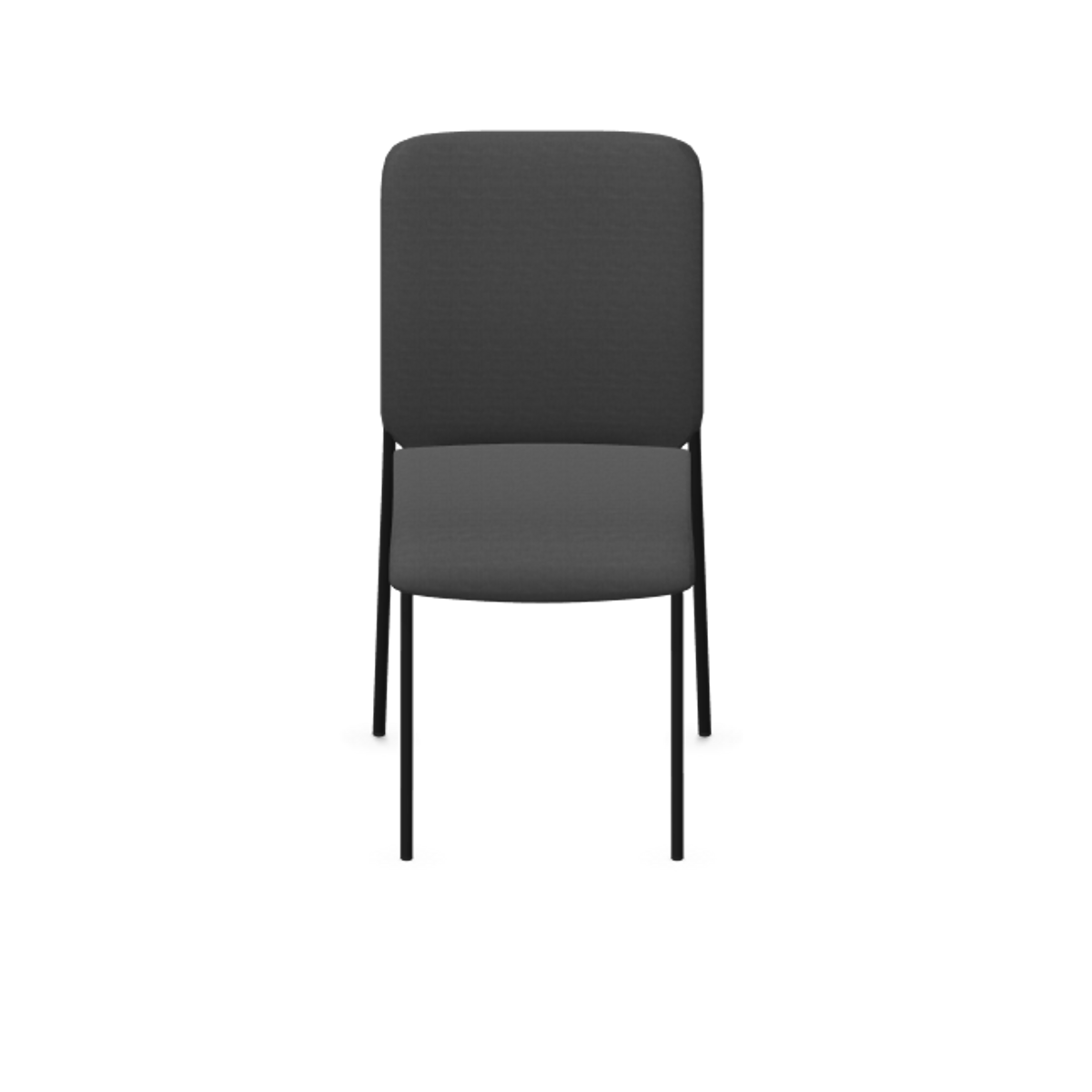 Chaise de bureau capitonnée sans accoudoirs pieds métal Sun H Chaise de bureau capitonnée sans accoudoirs pieds métal Sun H