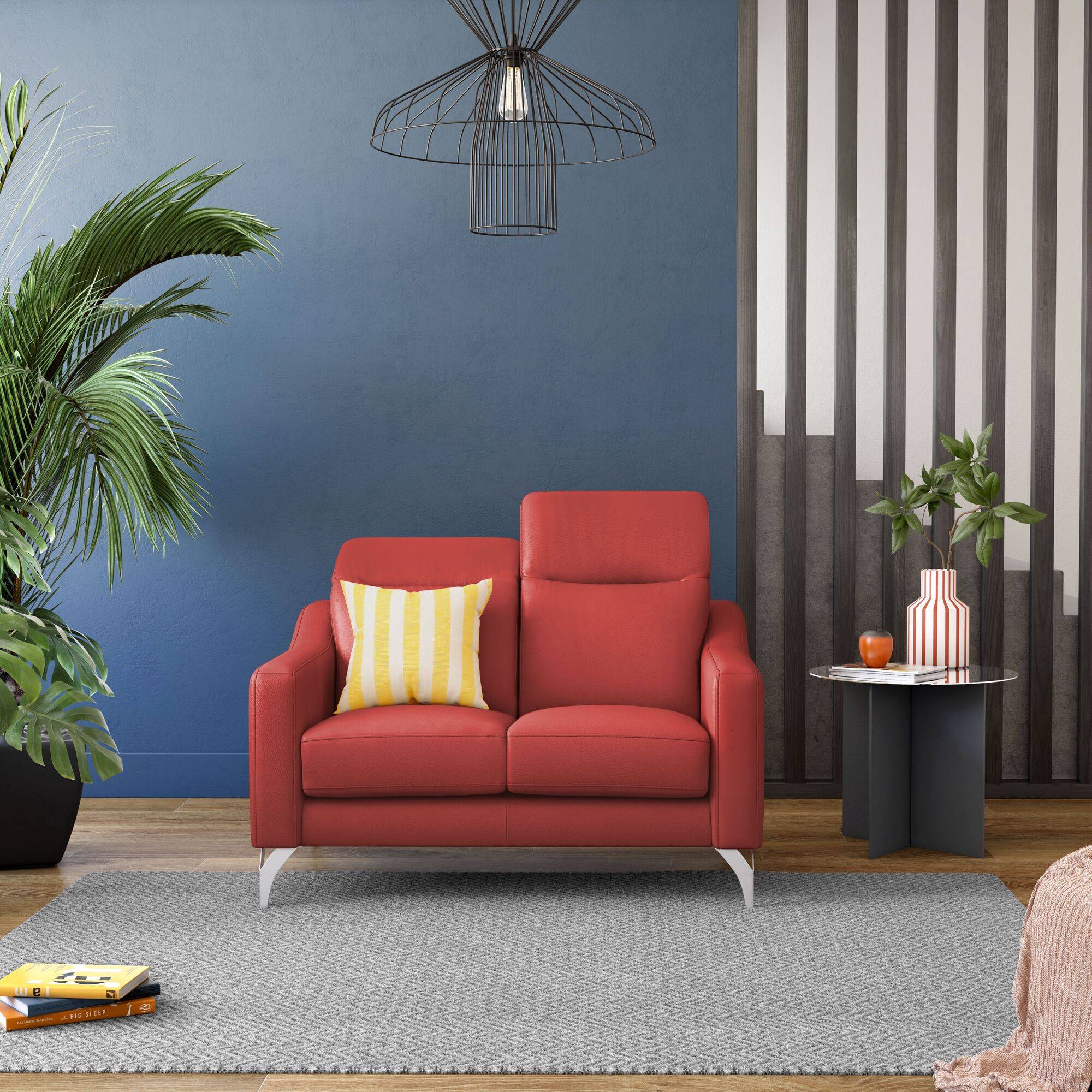 Canapé cuir têtières relevables Ben - Image 1