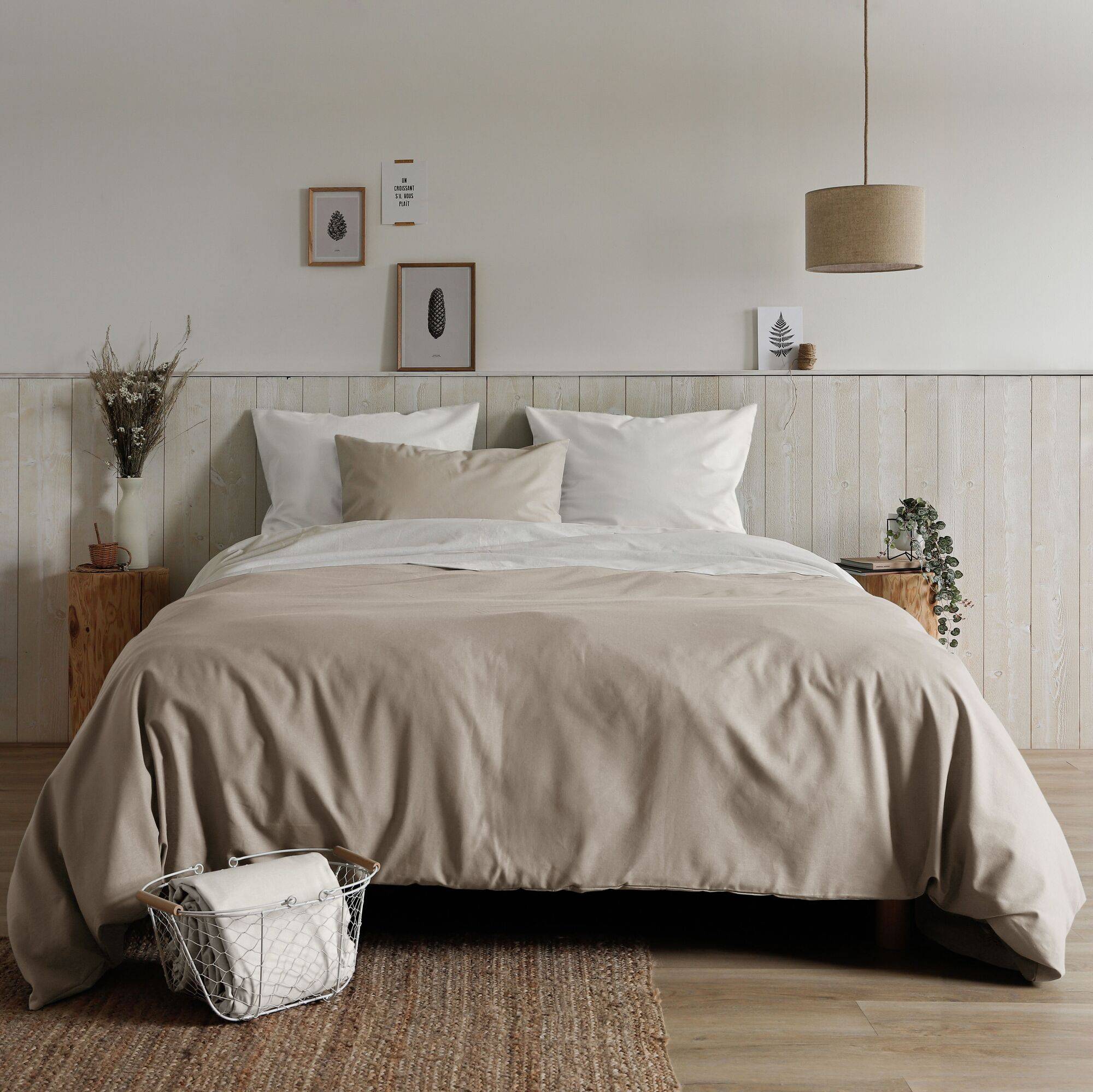 Taie d'oreiller coton lin Valentine CAMIF