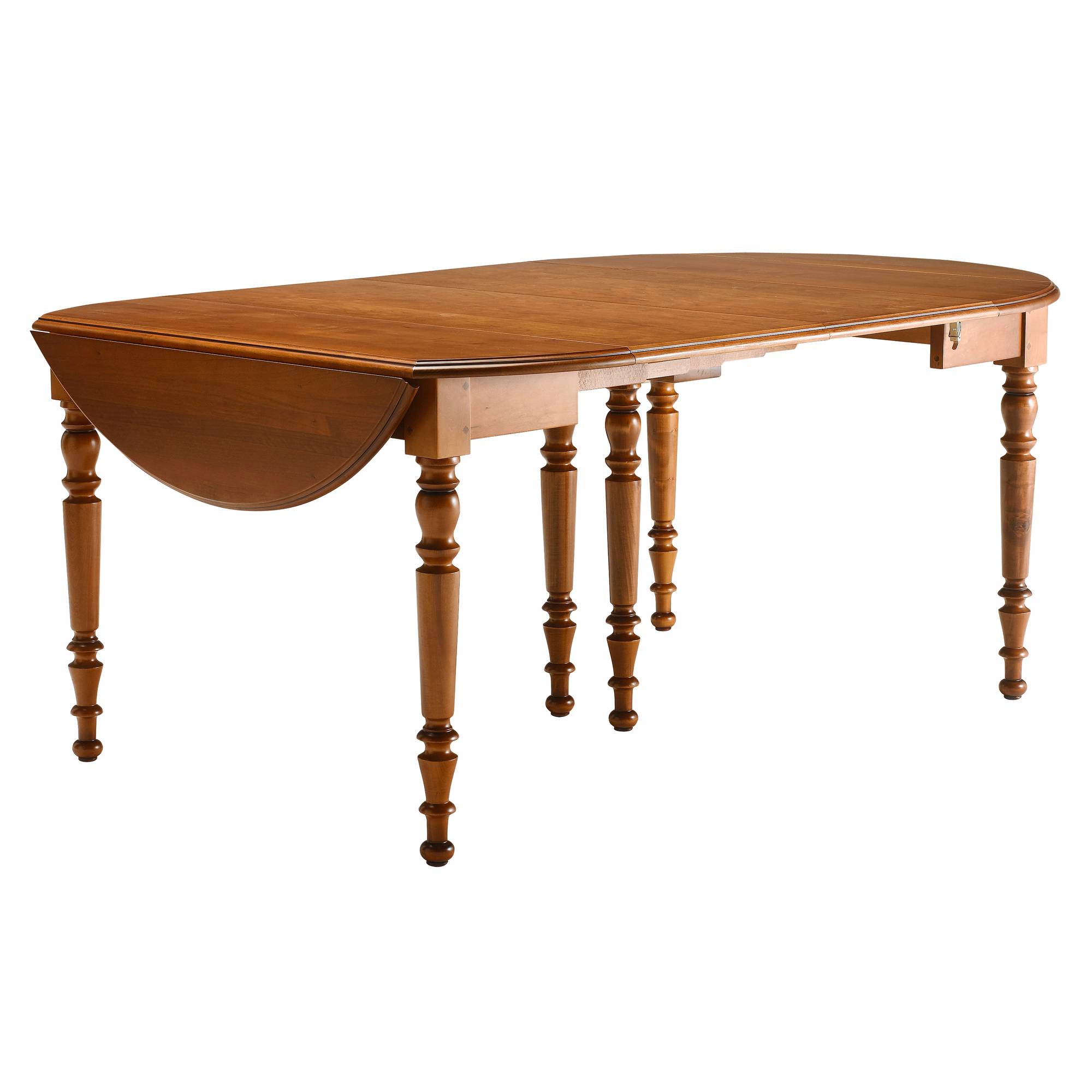 Table ronde à volets Ø 115 Léonnie, chêne