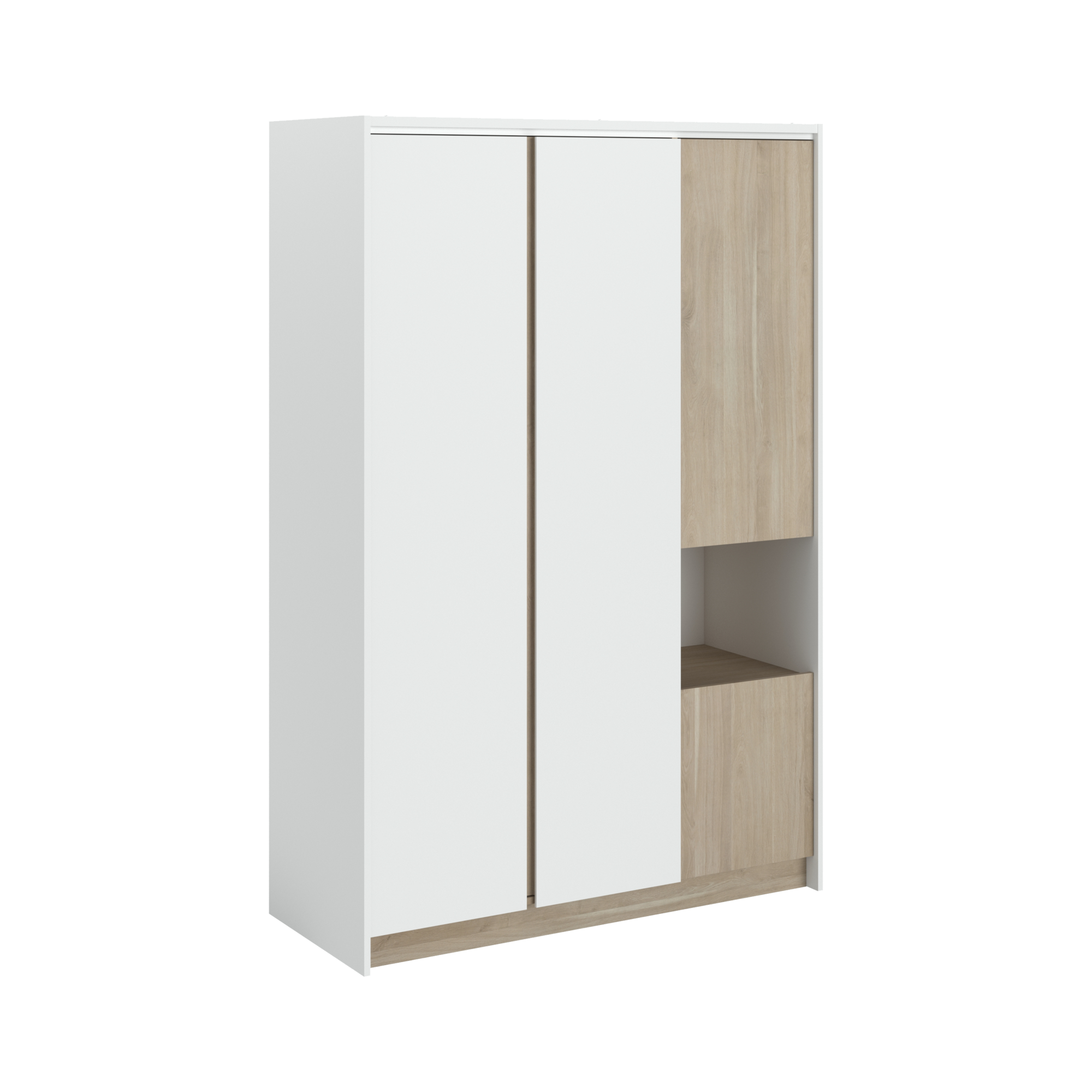 Armoire 4 portes décor bois Palerme | Camif