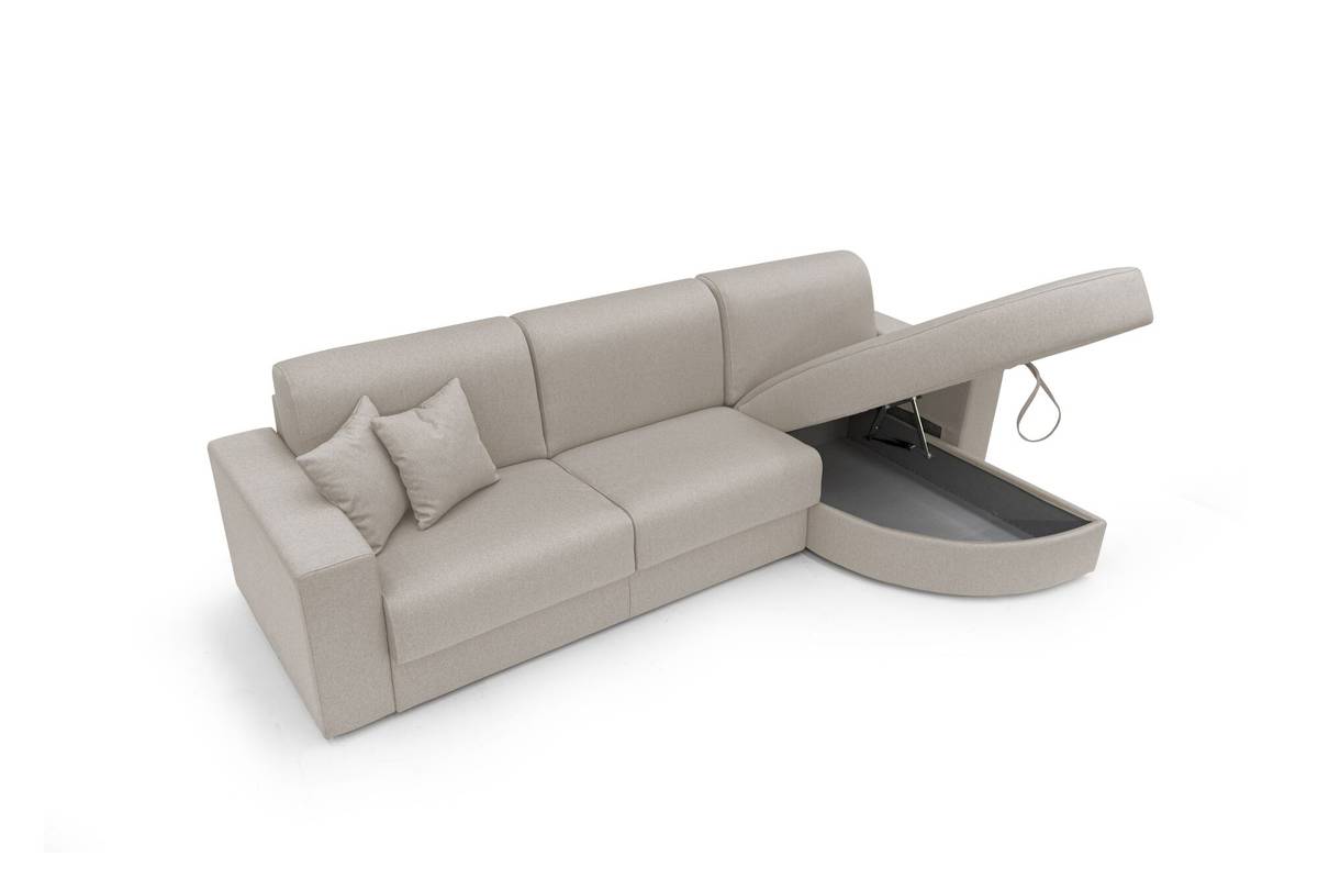 Canapé d'angle convertible tissu déhoussable Aubin Canapé d'angle convertible tissu déhoussable Aubin