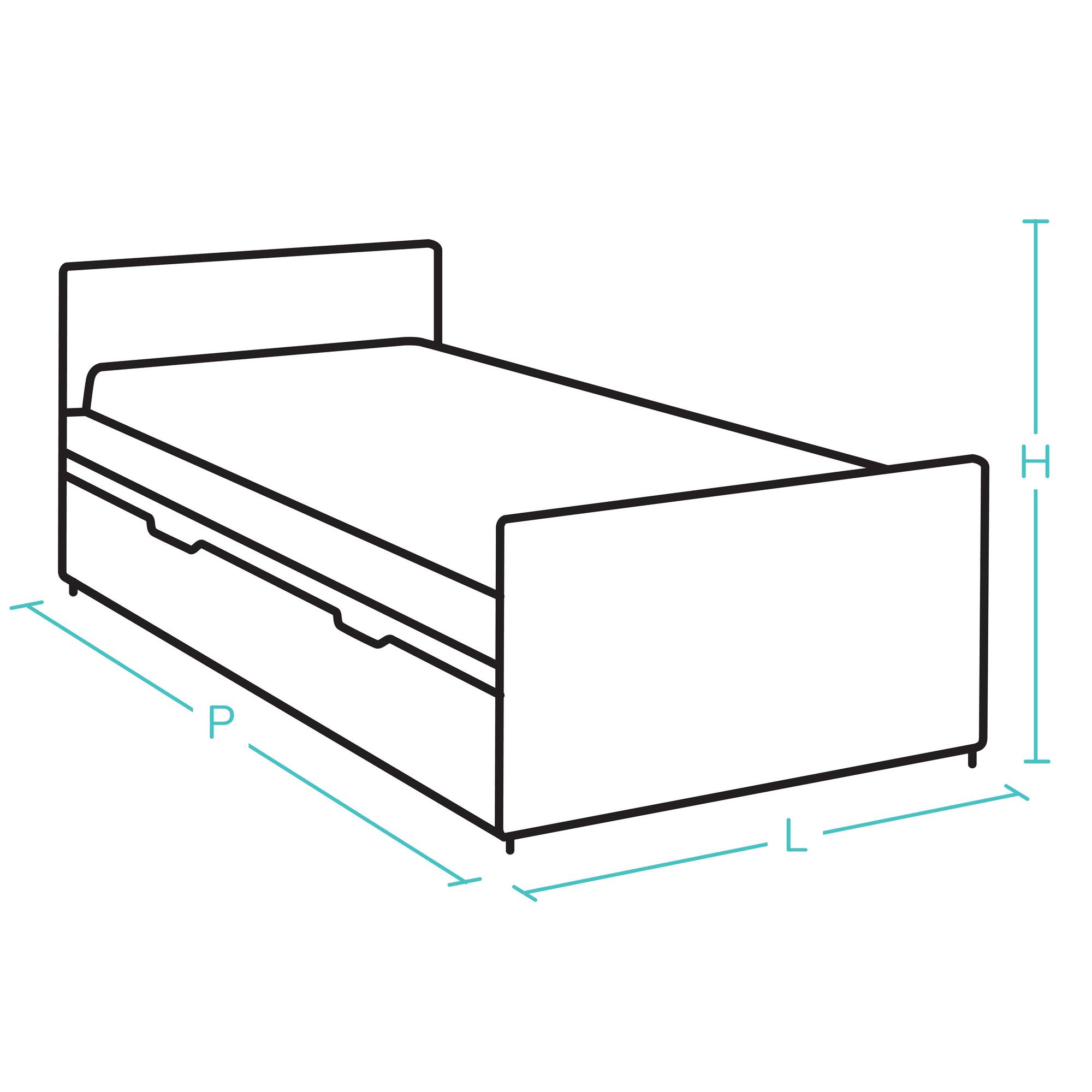 Lit Gigogne Style Louis Philippe – Bois Massif – Taille Matelas 80x190 Cm