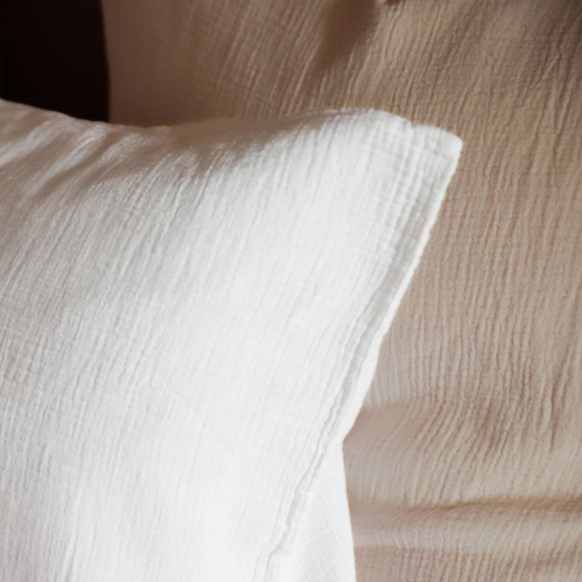 Taie d'oreiller gaze de coton bio Lou Taie d'oreiller gaze de coton bio Lou