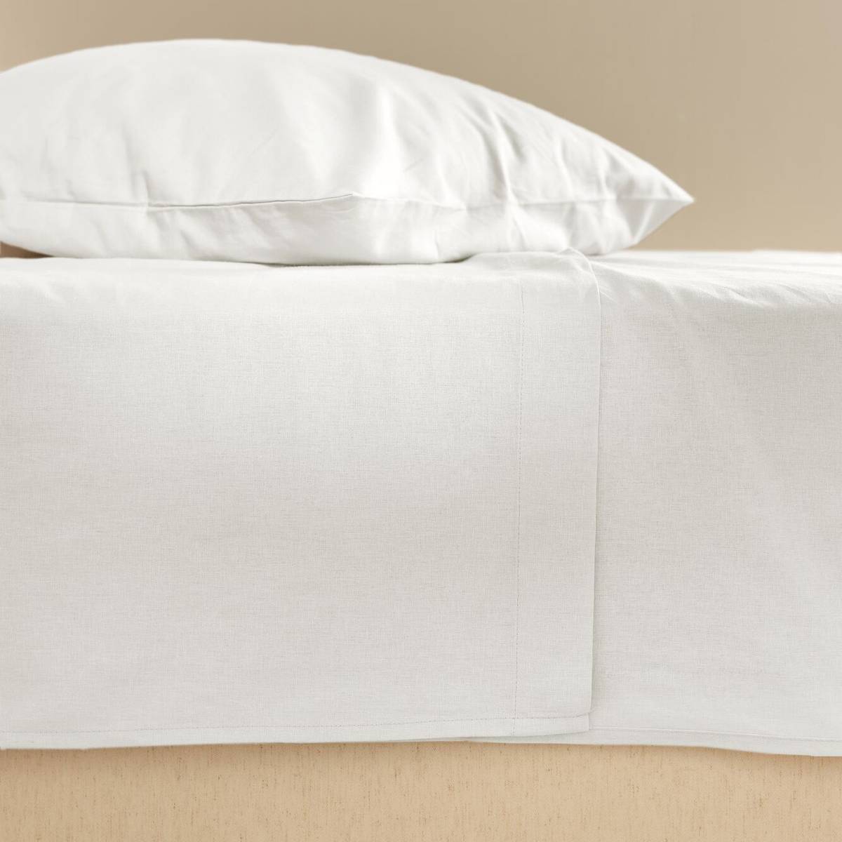 Drap plat coton lin Valentine Drap plat coton lin Valentine