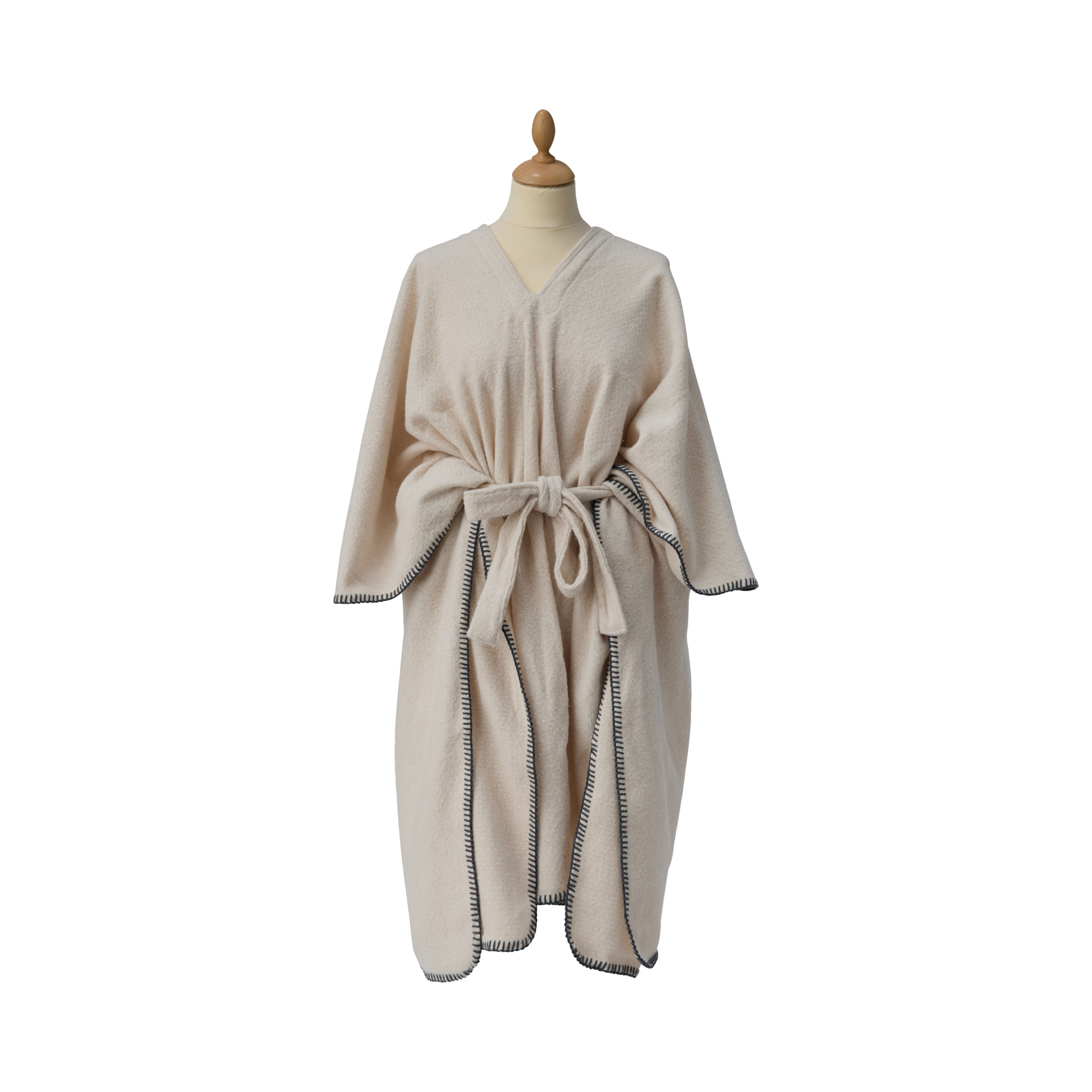 Plaid poncho multifonction en laine Pema