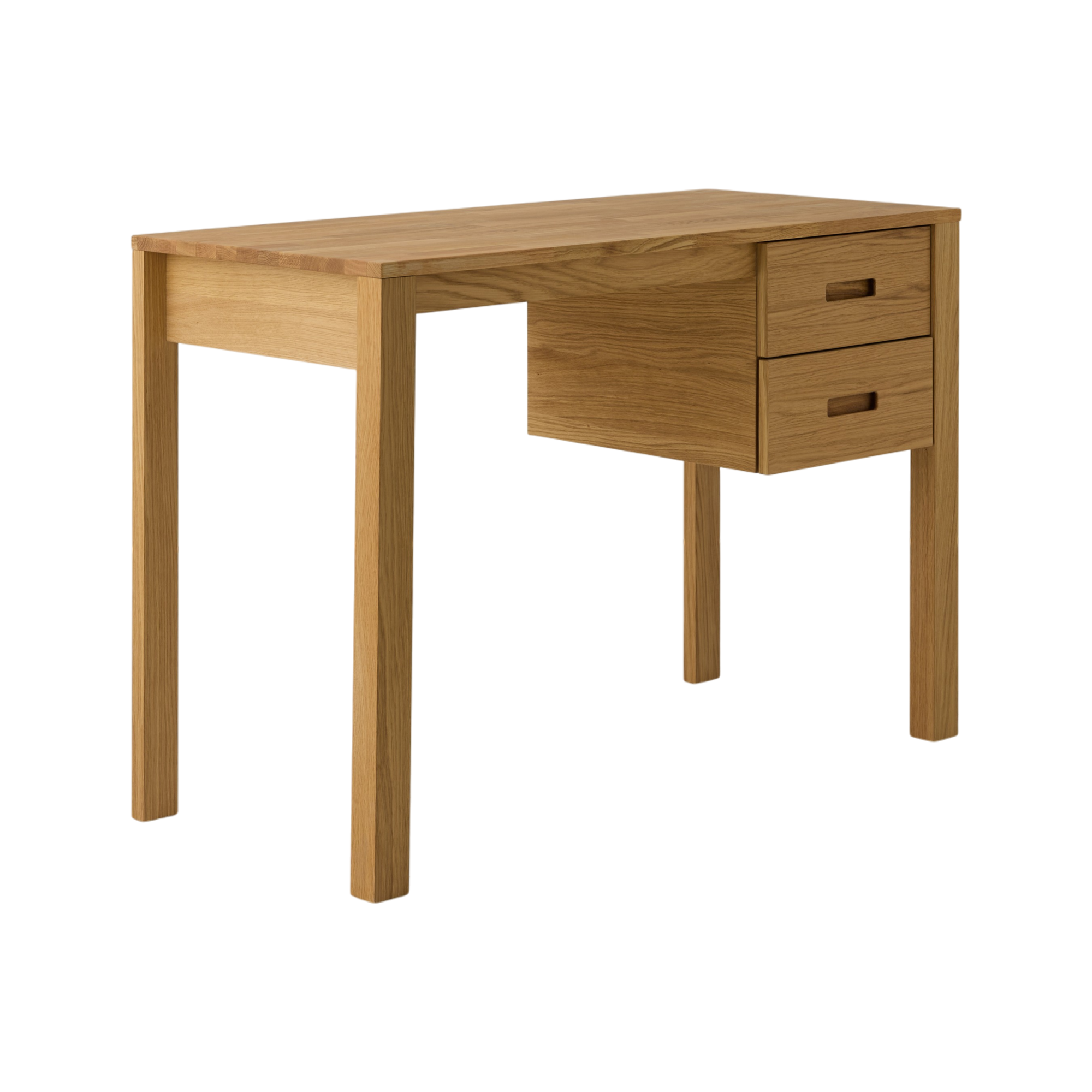 Bureau chêne massif 2 tiroirs Luminescence CAMIF