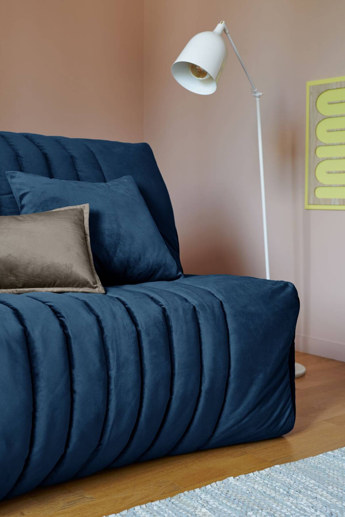 Canapé BZ velours matelas 15 cm Oriane Canapé BZ velours matelas 15 cm Oriane