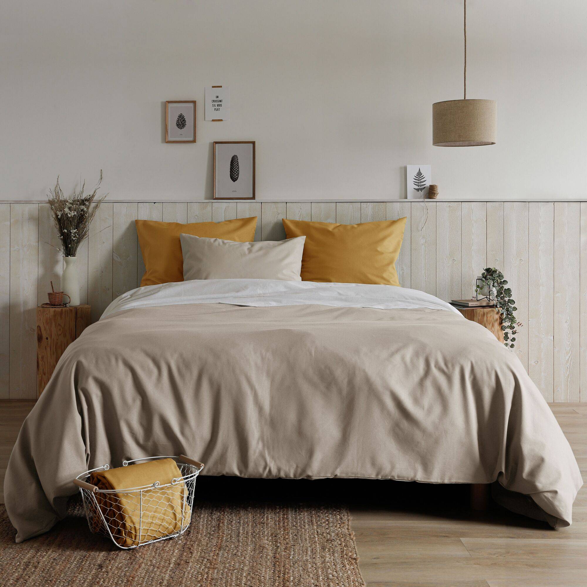 Taie d'oreiller coton lin Valentine CAMIF