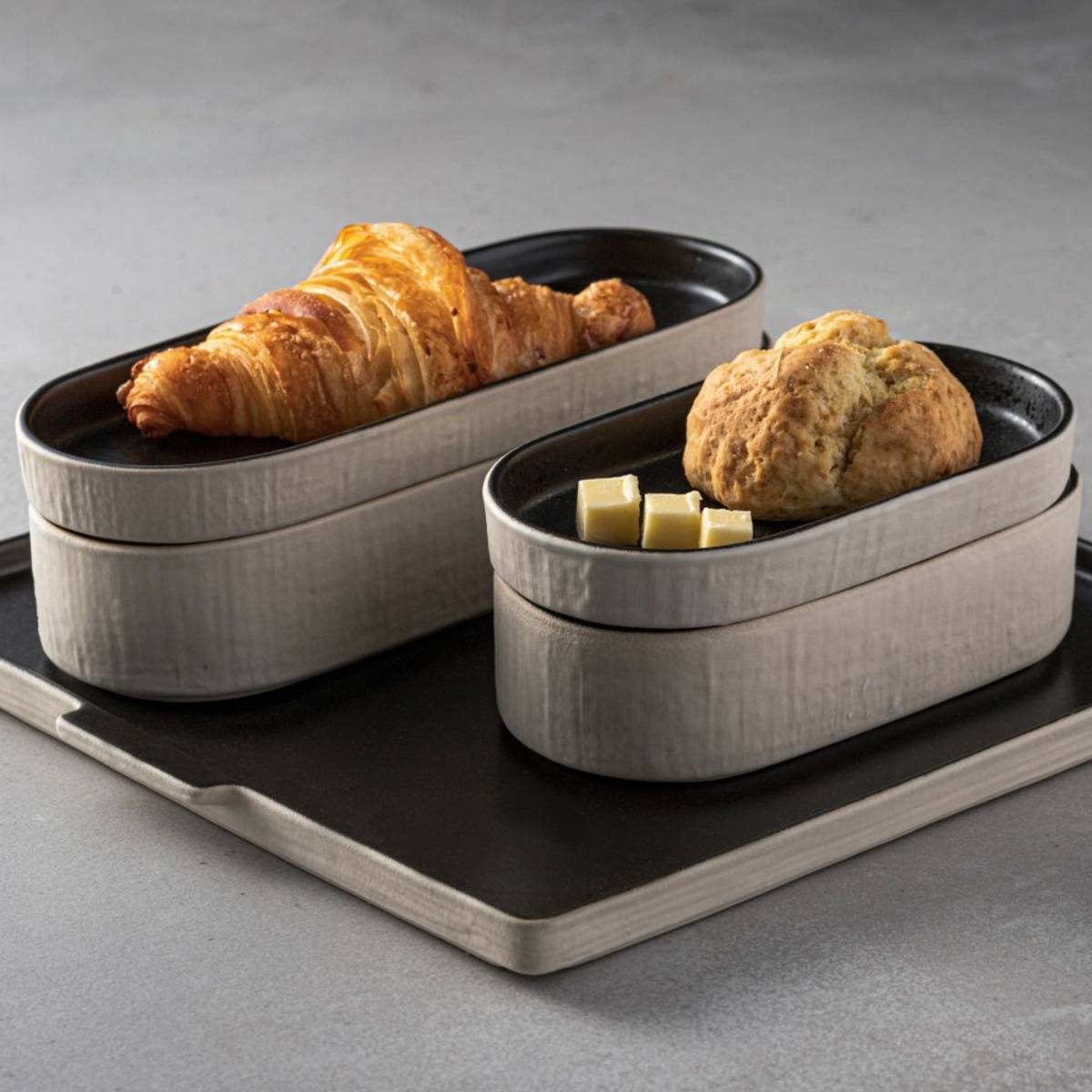 Plateau creux ovale grès déco 19 cm Notos Plateau creux ovale grès déco 19 cm Notos