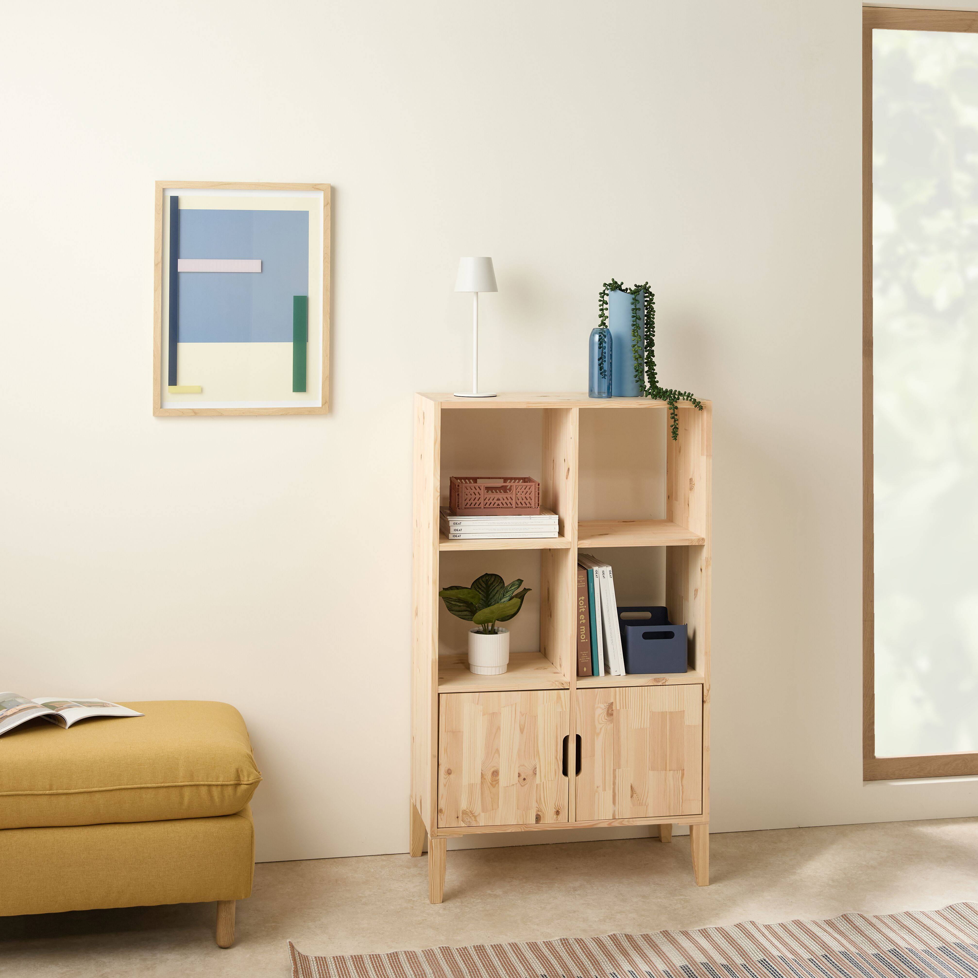 Etagère bois massif 2x3 cases Elio