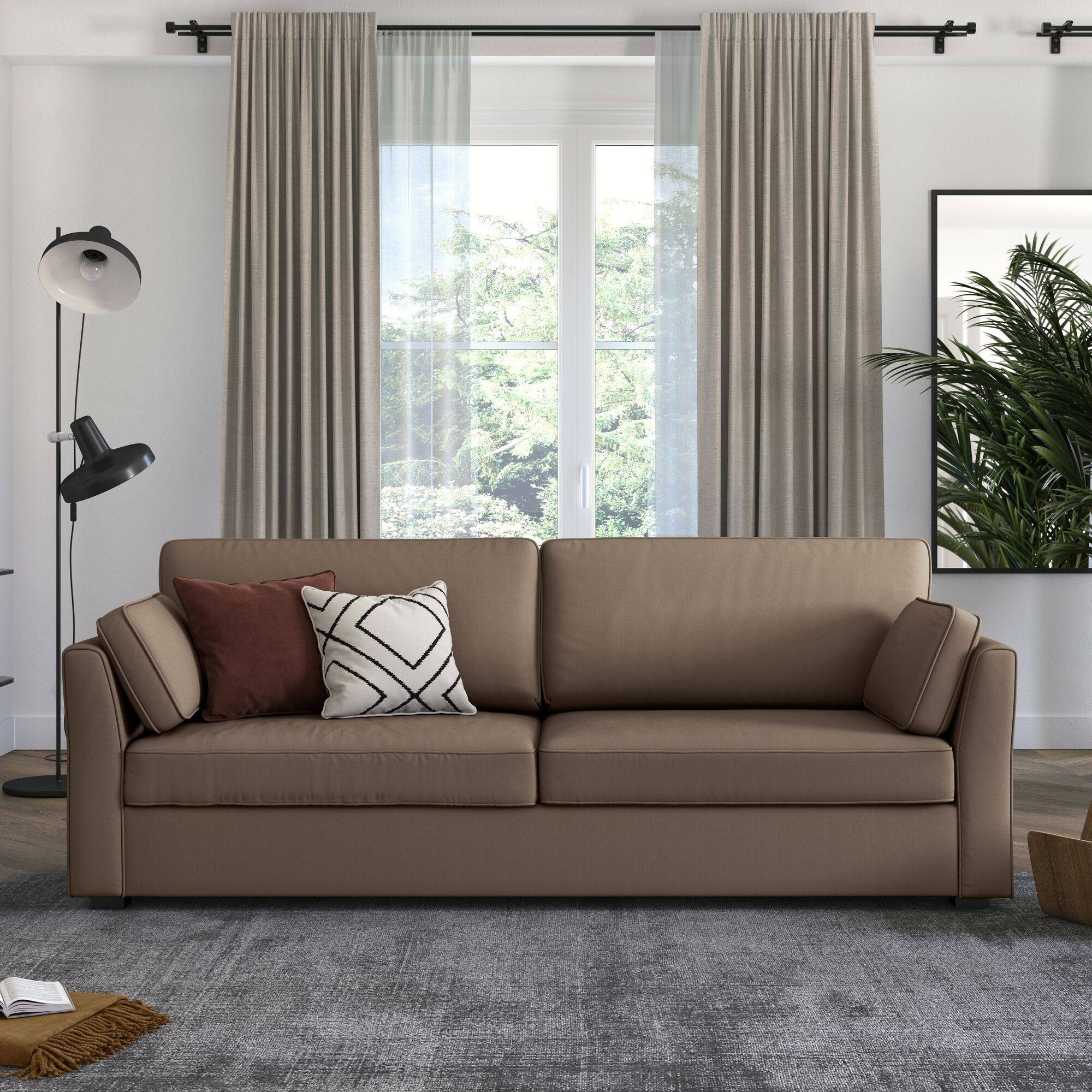 Canapé tissu coton déhoussable Marbella - Image 1