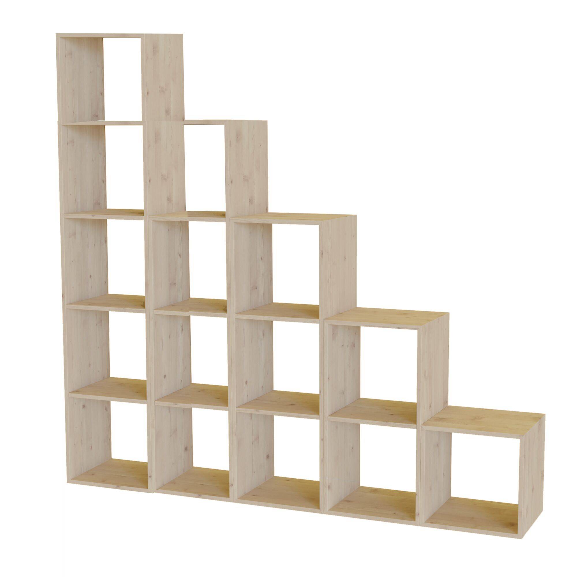 Etagère escalier bois massif grande version Elio