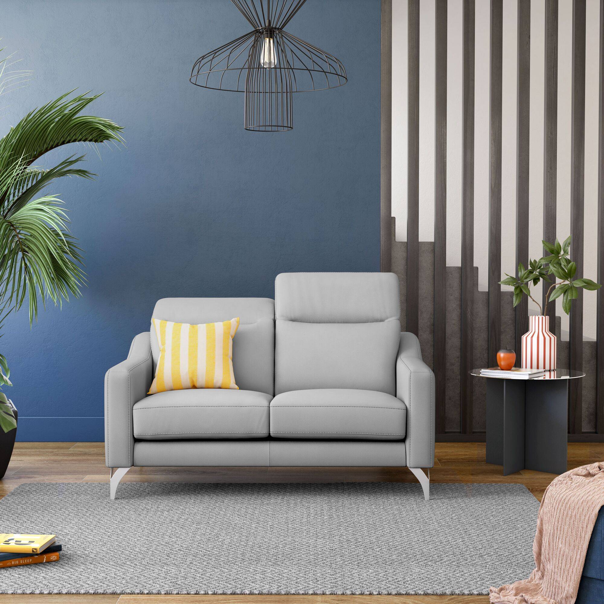 Canapé cuir têtières relevables Ben - Image 1