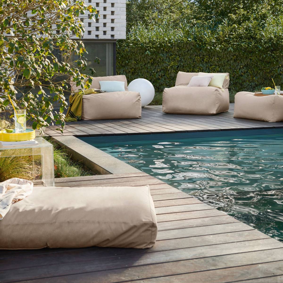 Pouf d'Extérieur Recyclé Heva Pouf d'Extérieur Recyclé Heva