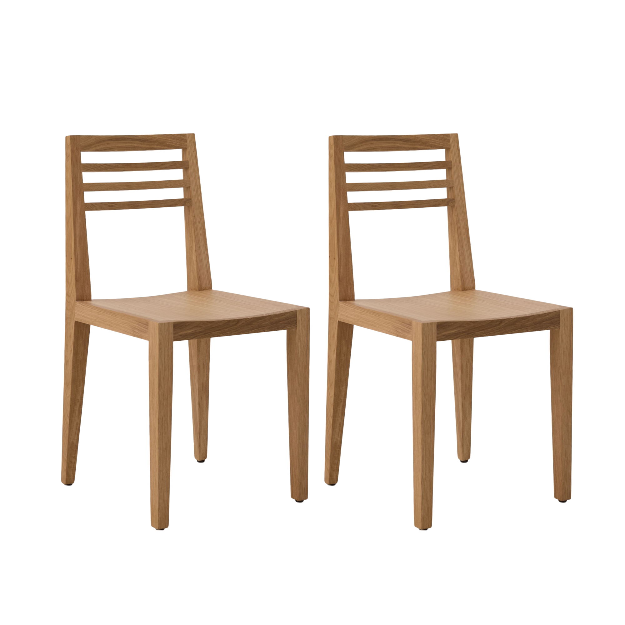 Lot de 2 chaises chêne massif Canelle