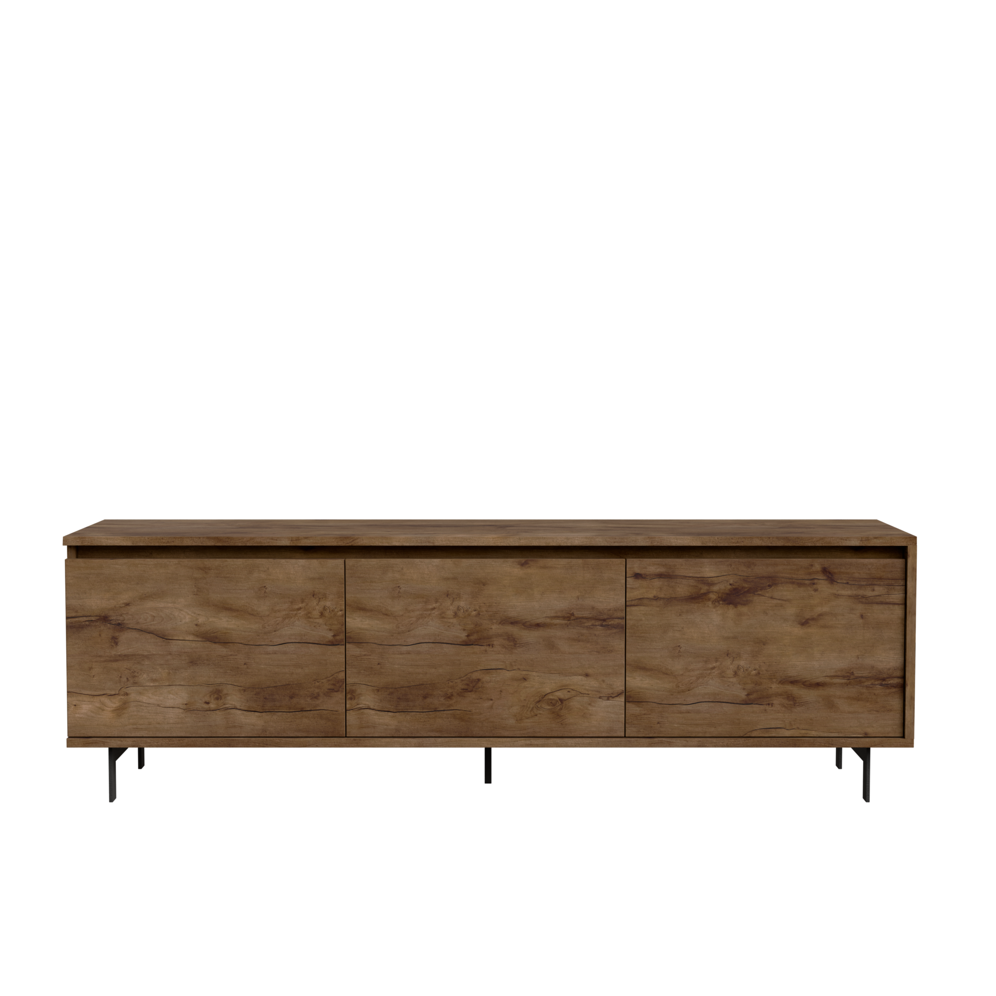 Meuble TV 3 portes décor bois Gustavo