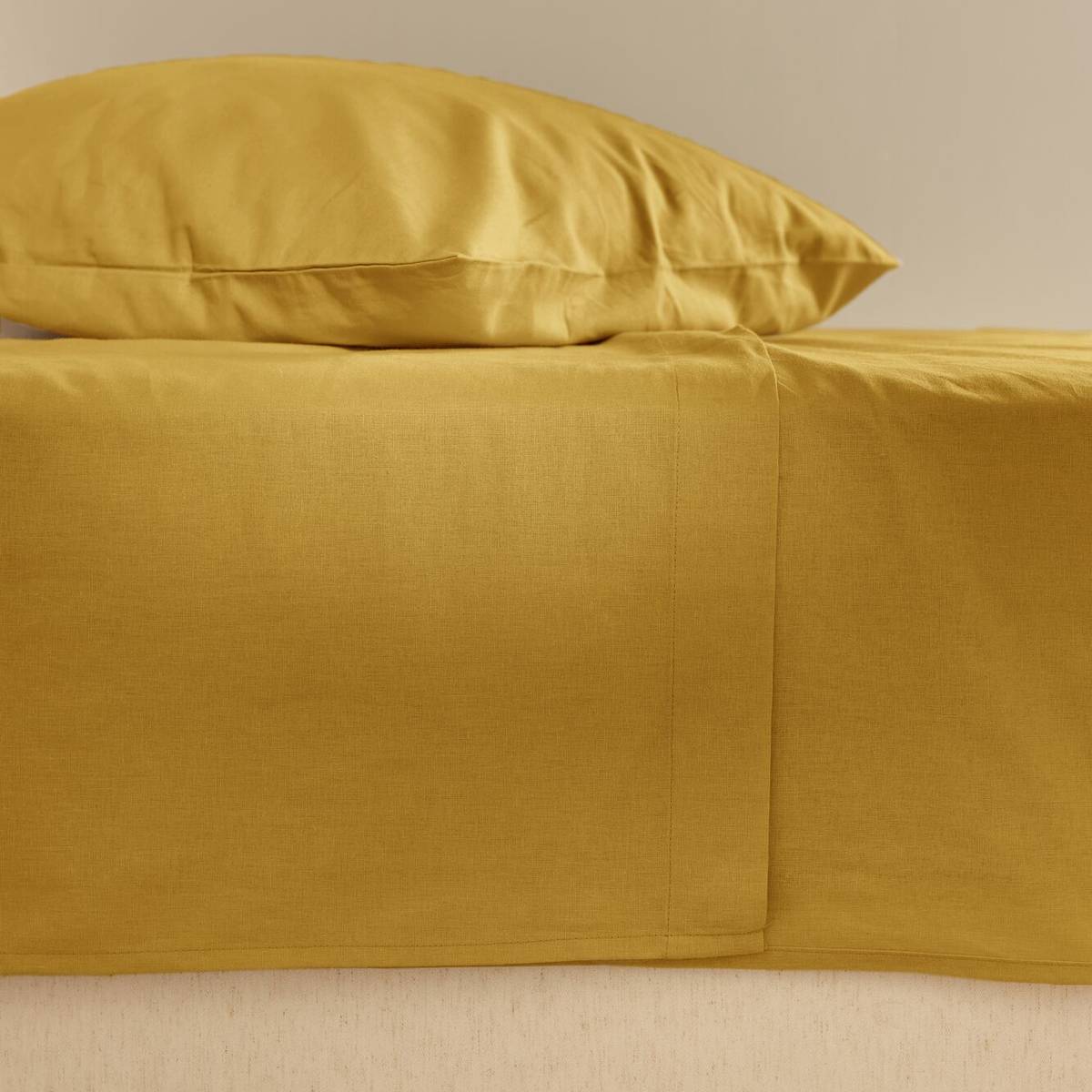 Drap plat coton lin Valentine Drap plat coton lin Valentine