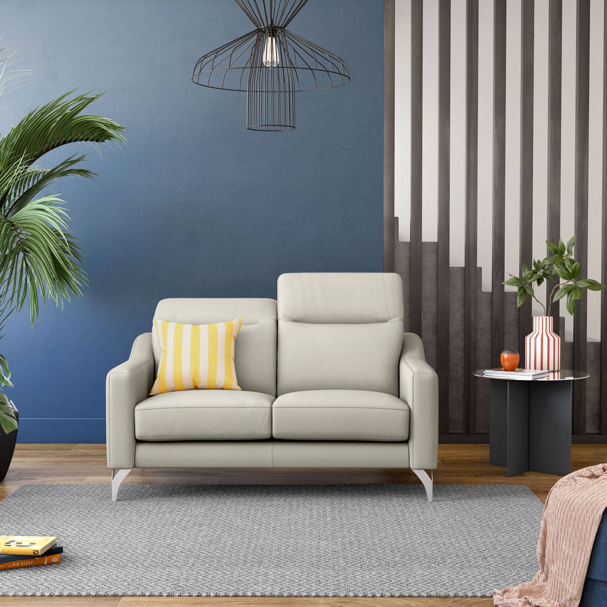 Canapé cuir têtières relevables Ben - Image 1