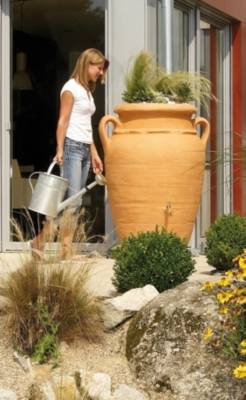 Récupérateur d'eau avec bac à fleurs 250L, Antik - Image 1