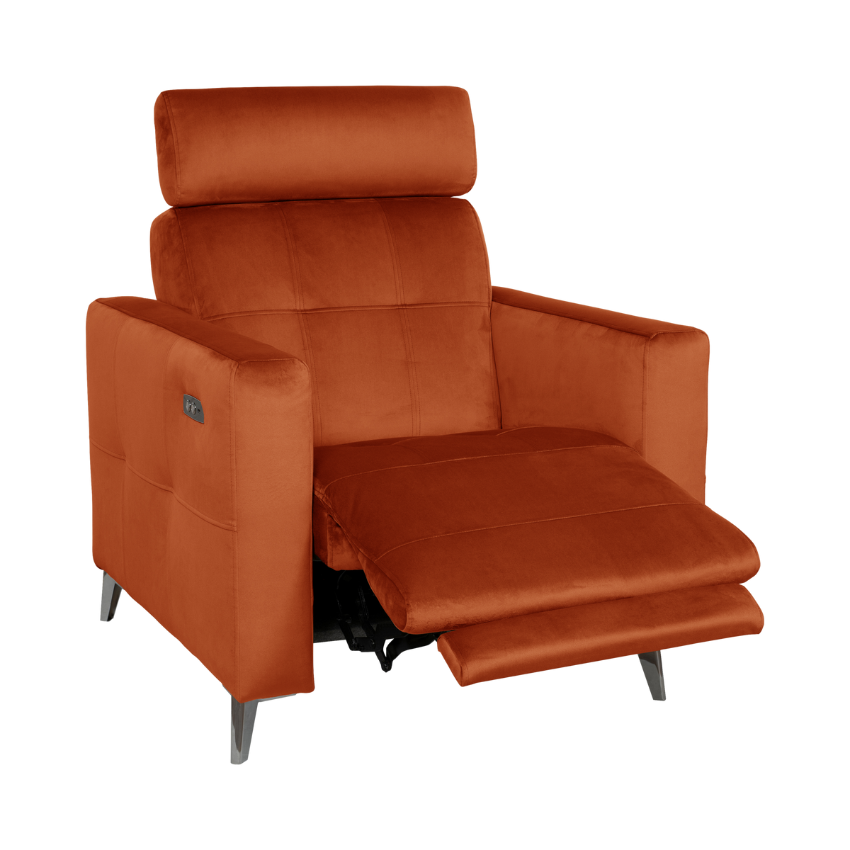 Fauteuil relax électrique velours Cheverny Fauteuil relax électrique velours Cheverny
