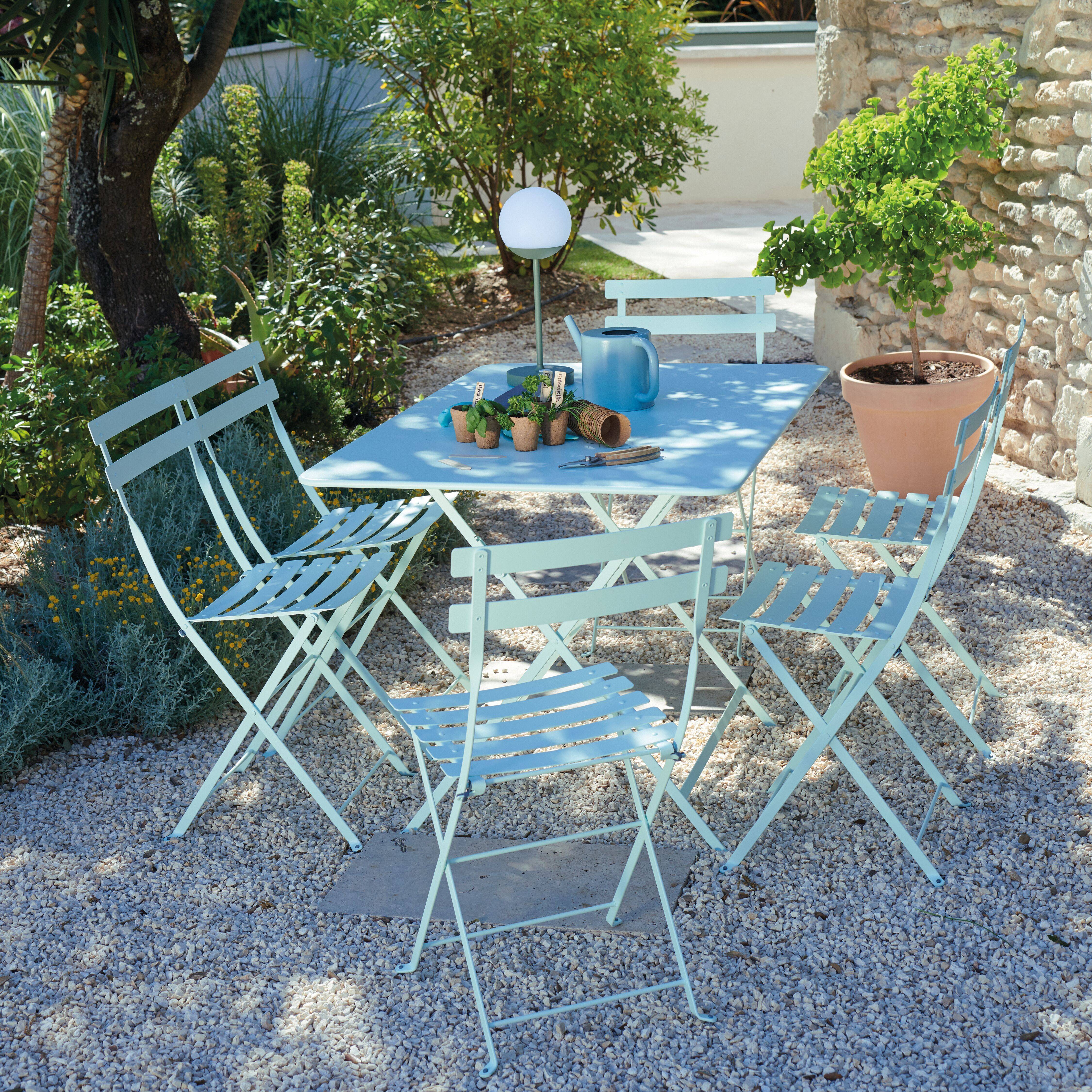 Table Rectangulaire Pliante 117 x 77 cm Bistro en Acier FERMOB Camif