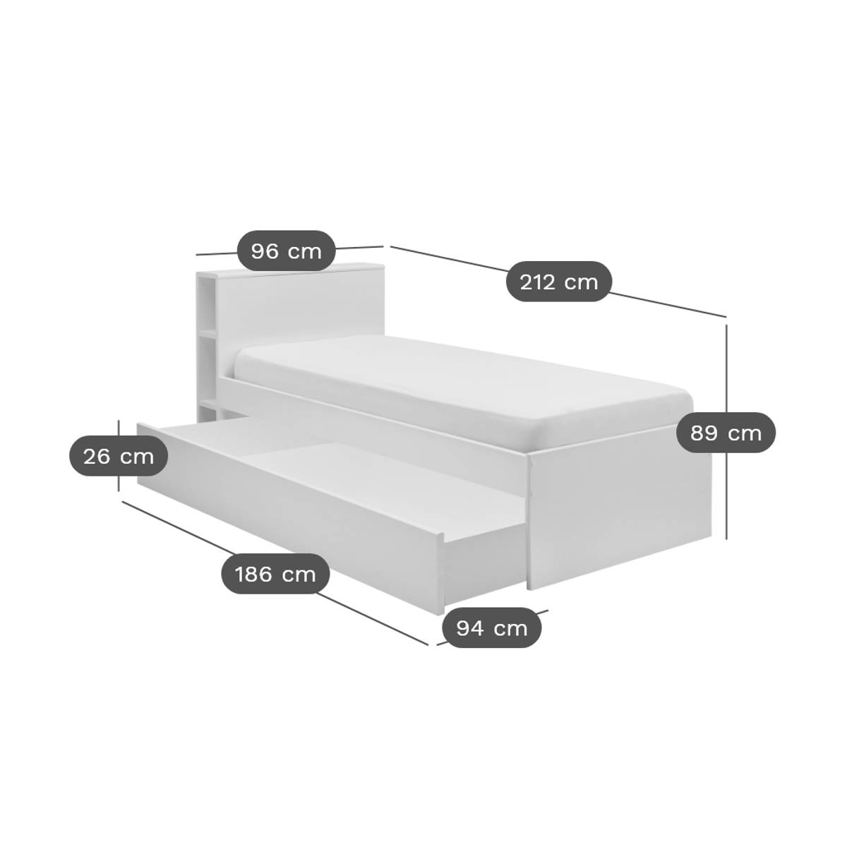 Lit rangement Sebastian Lit rangement Sebastian