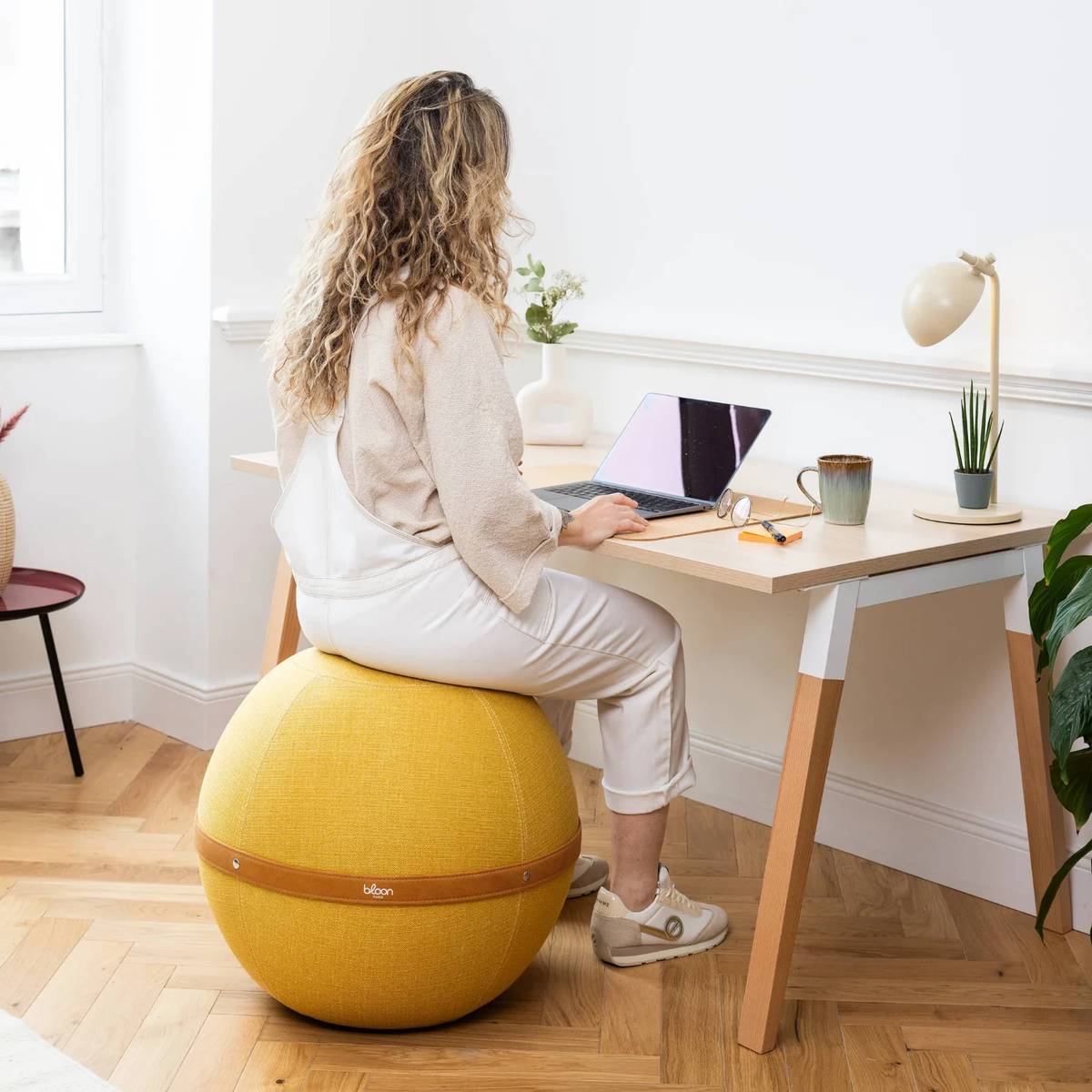 Siège ballon dynamique tissu chiné Siège ballon dynamique tissu chiné