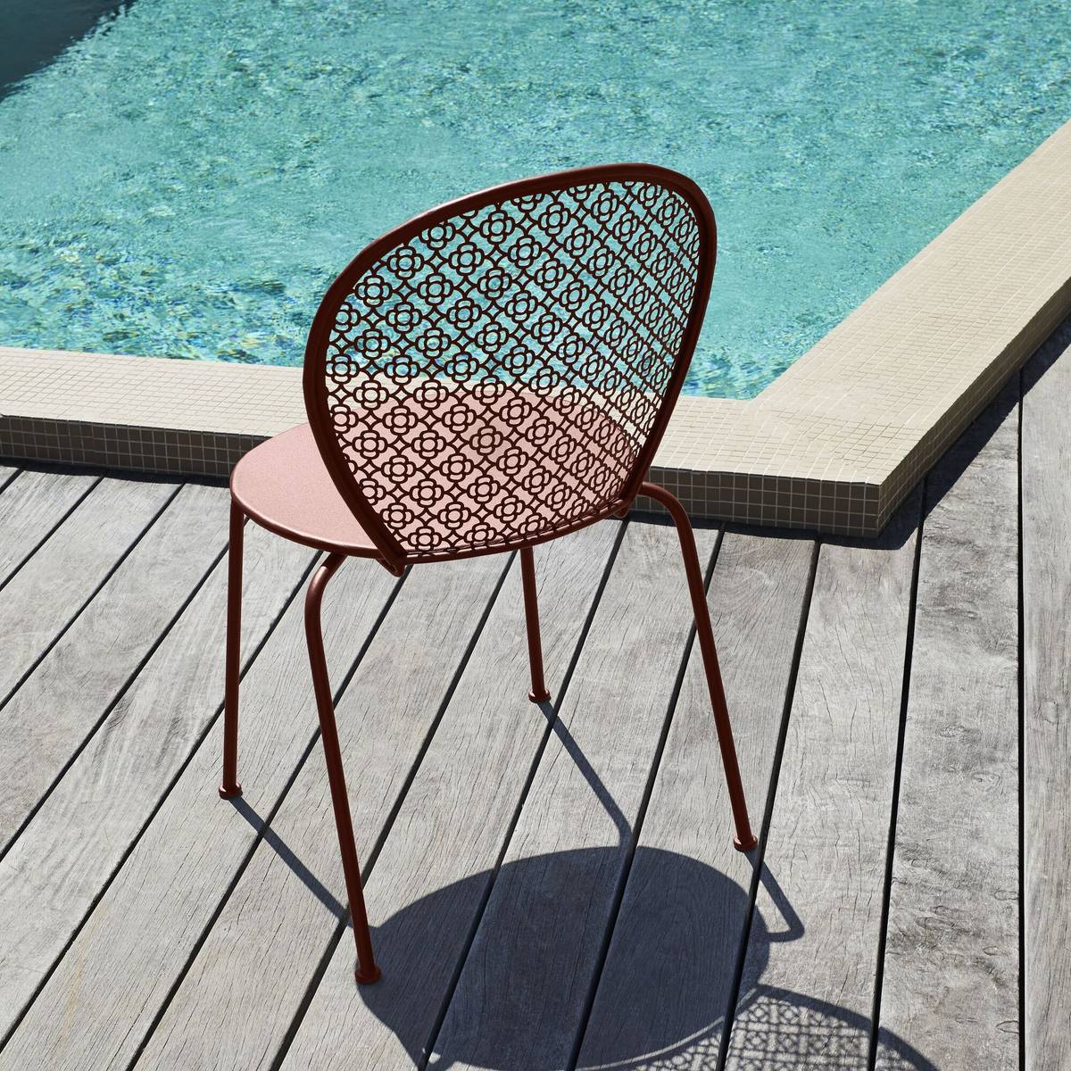 Lot de 2 Chaises Empilables Lorette en Acier Lot de 2 Chaises Empilables Lorette en Acier