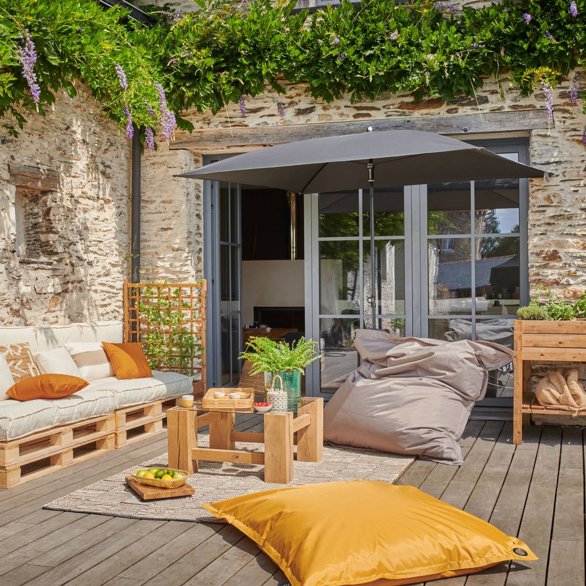 Pouf de sol rectangulaire 140 x 180 cm IN&OUT Pouf de sol rectangulaire 140 x 180 cm IN&OUT
