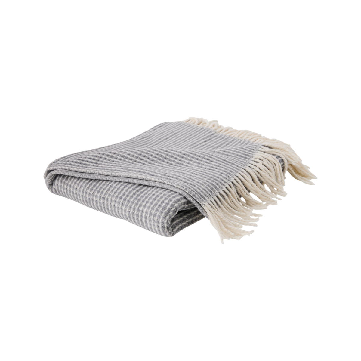 Plaid nid d'abeille coton polyester recyclé Pazenn CAMIF Plaid nid d'abeille coton polyester recyclé Pazenn CAMIF