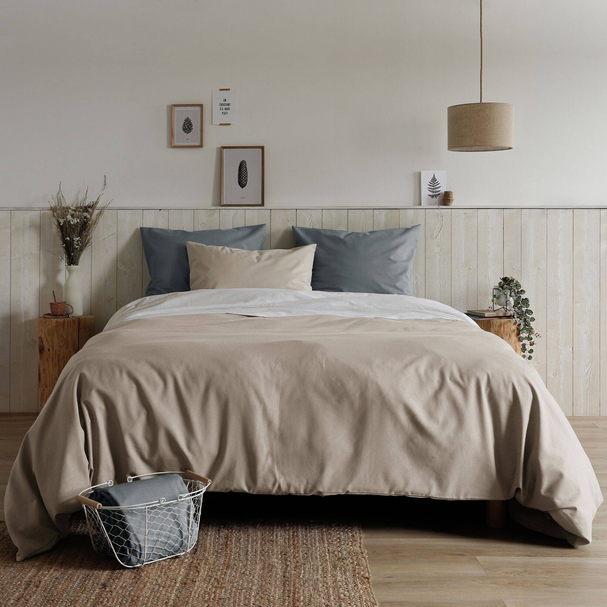 Taie d'oreiller coton lin Valentine CAMIF