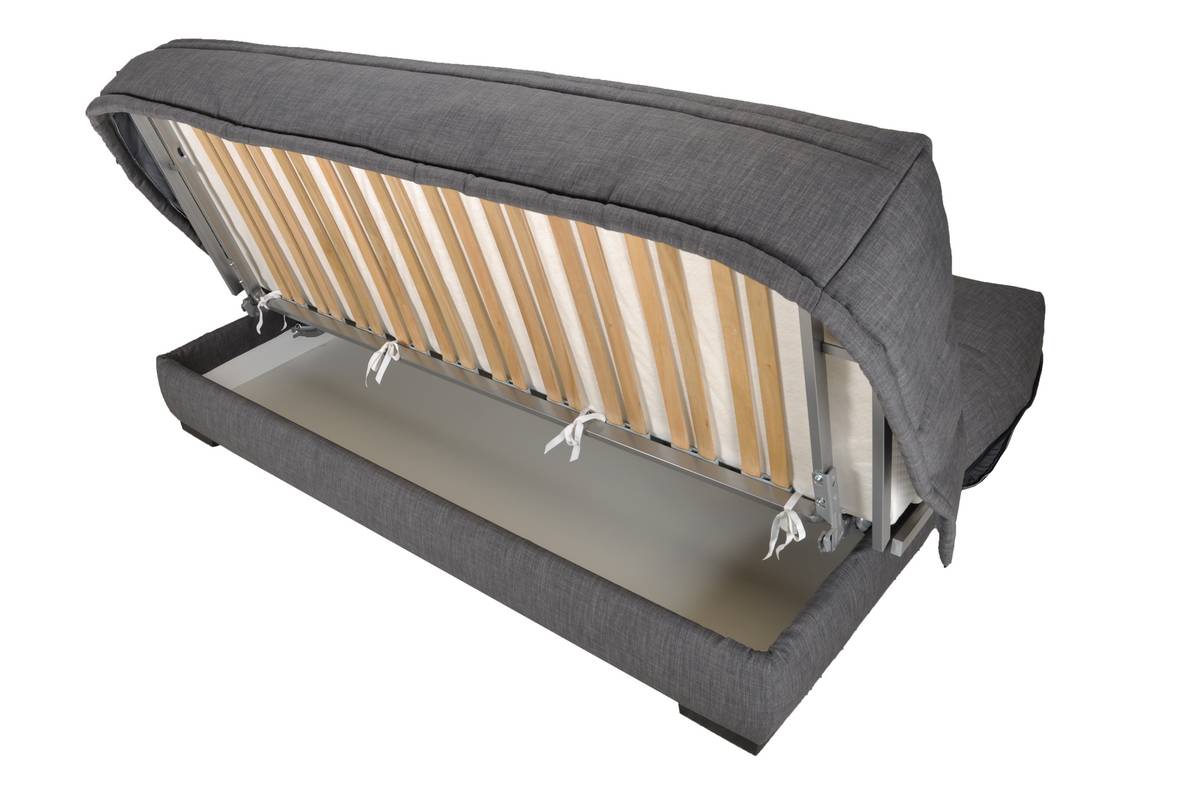 Canapé clic-clac tissu Guidel, matelas 17 cm Canapé clic-clac tissu Guidel, matelas 17 cm
