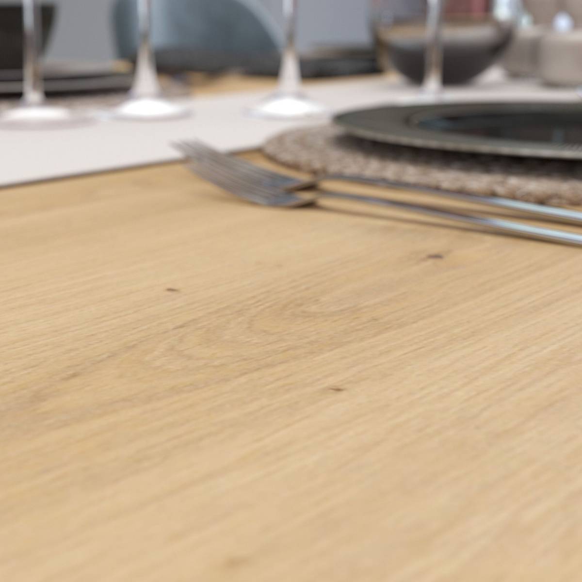 Table à manger rectangulaire décor bois et noir 6 personnes Pippa Table à manger rectangulaire décor bois et noir 6 personnes Pippa