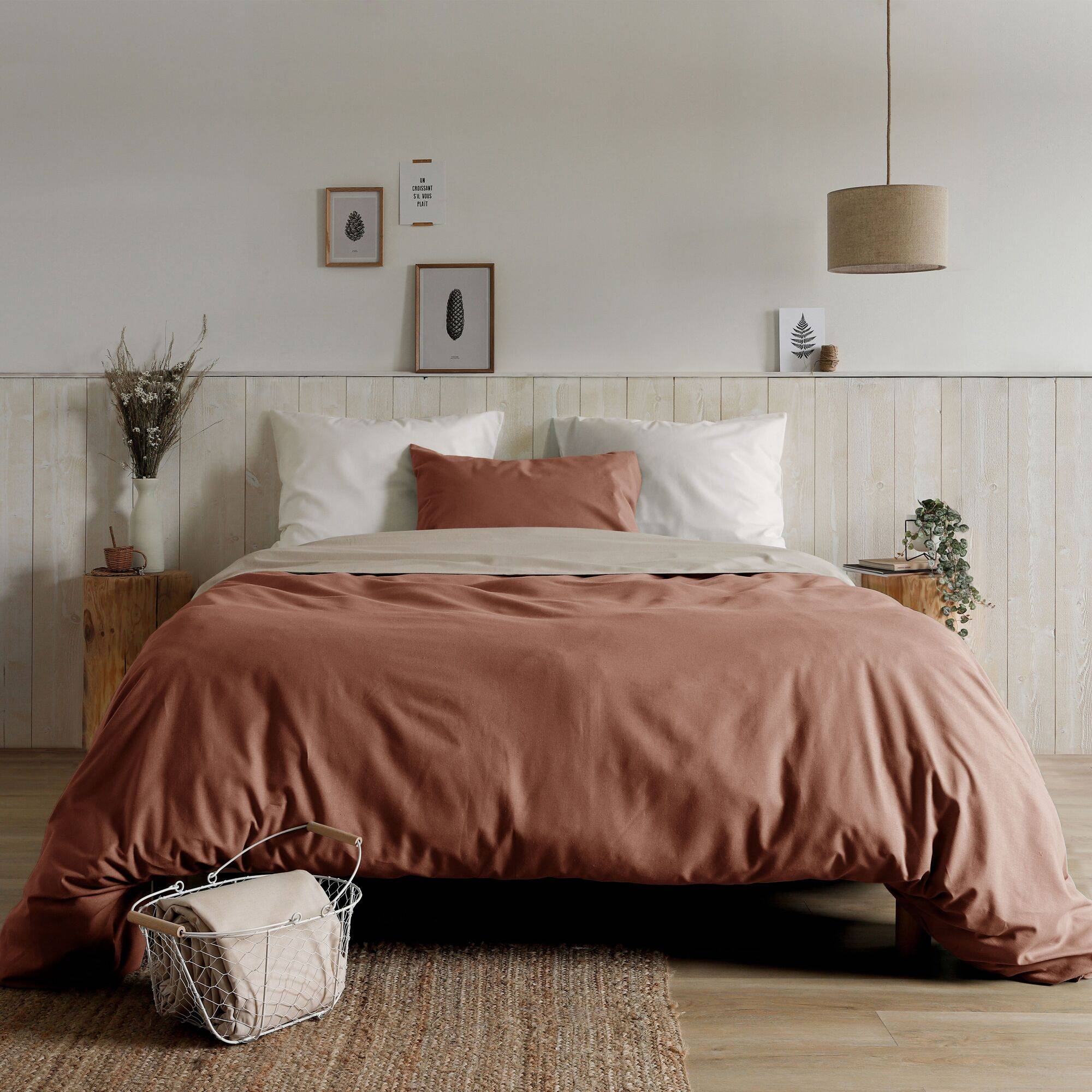 Taie d'oreiller coton lin Valentine CAMIF