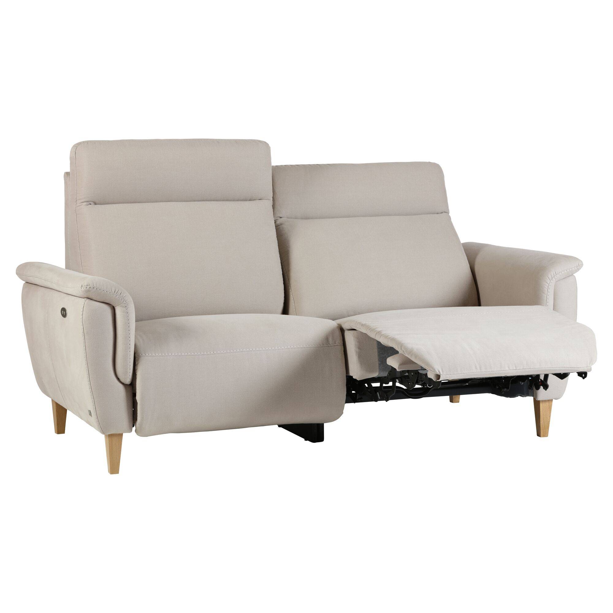 Canapé relax electrique coton lin Bergen Canapé relax electrique coton lin Bergen