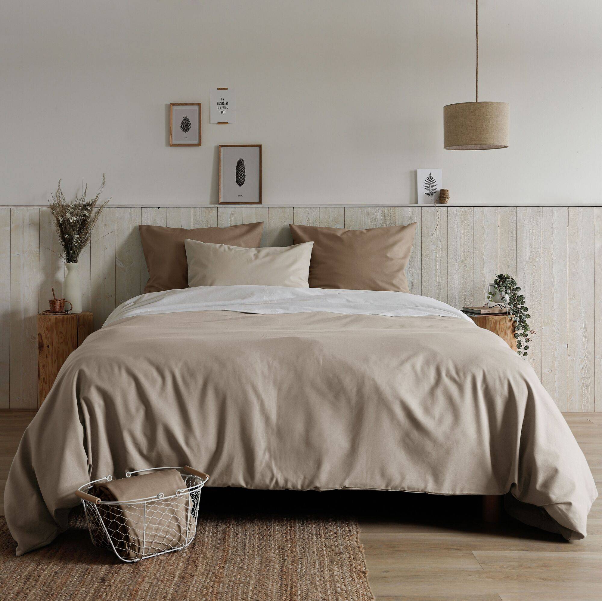 Taie d'oreiller coton lin Valentine CAMIF