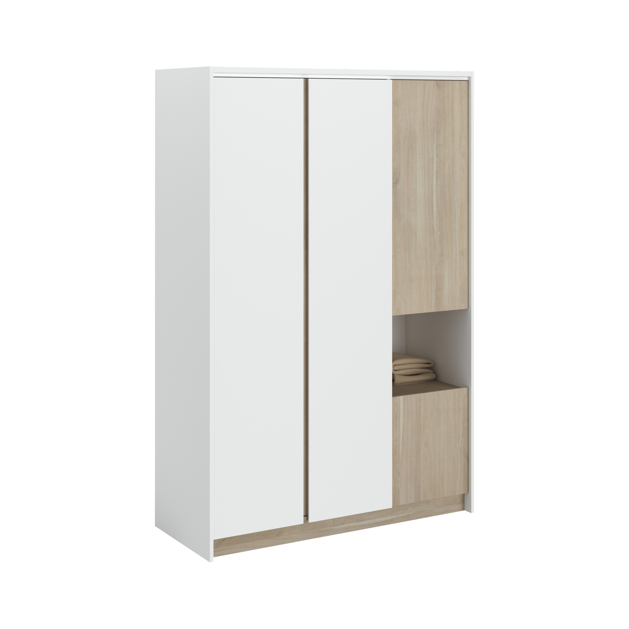 Armoire 4 portes décor bois Palerme