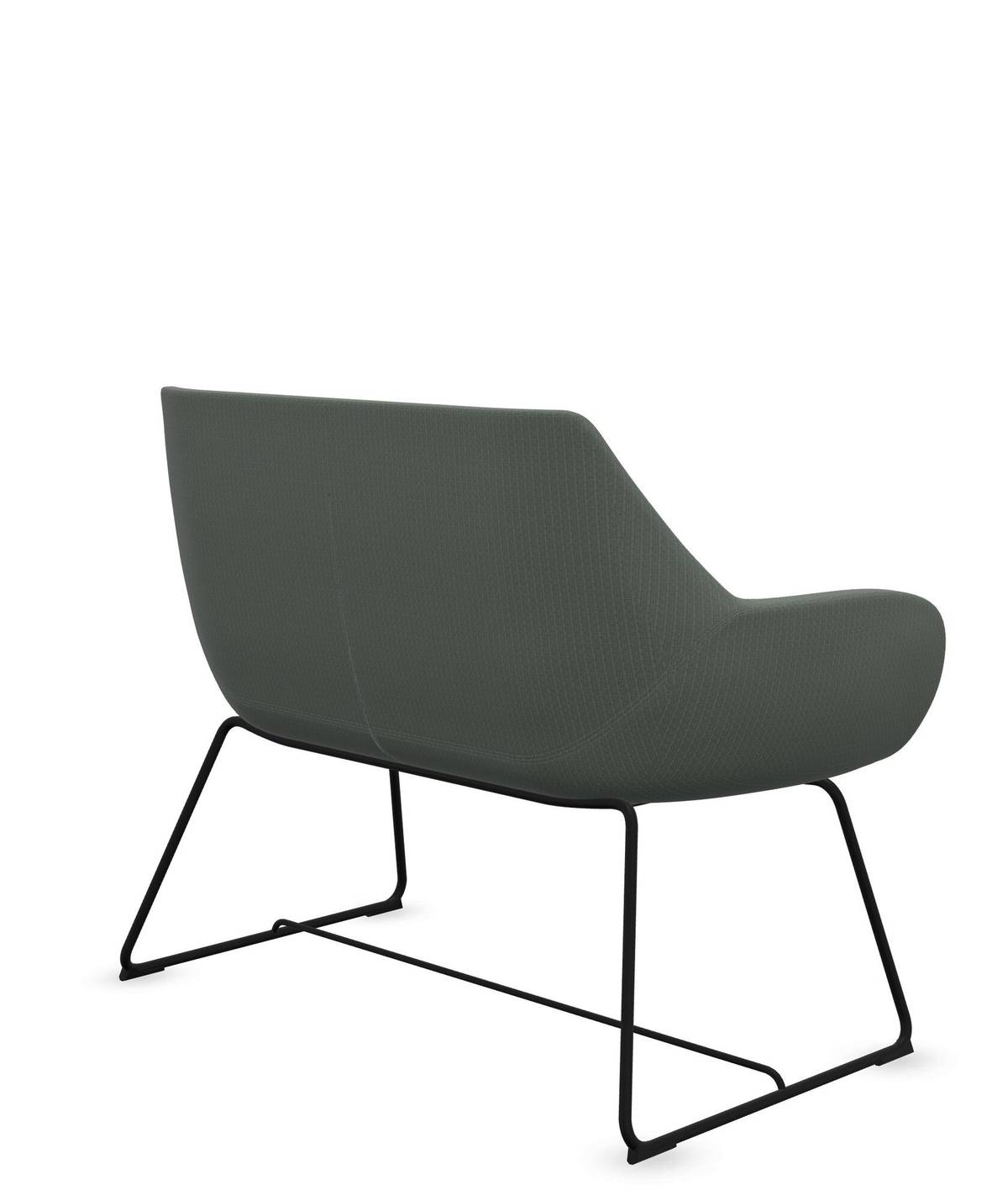 Canapé 2 places entièrement capitonné pieds luge Fan 20V Canapé 2 places entièrement capitonné pieds luge Fan 20V