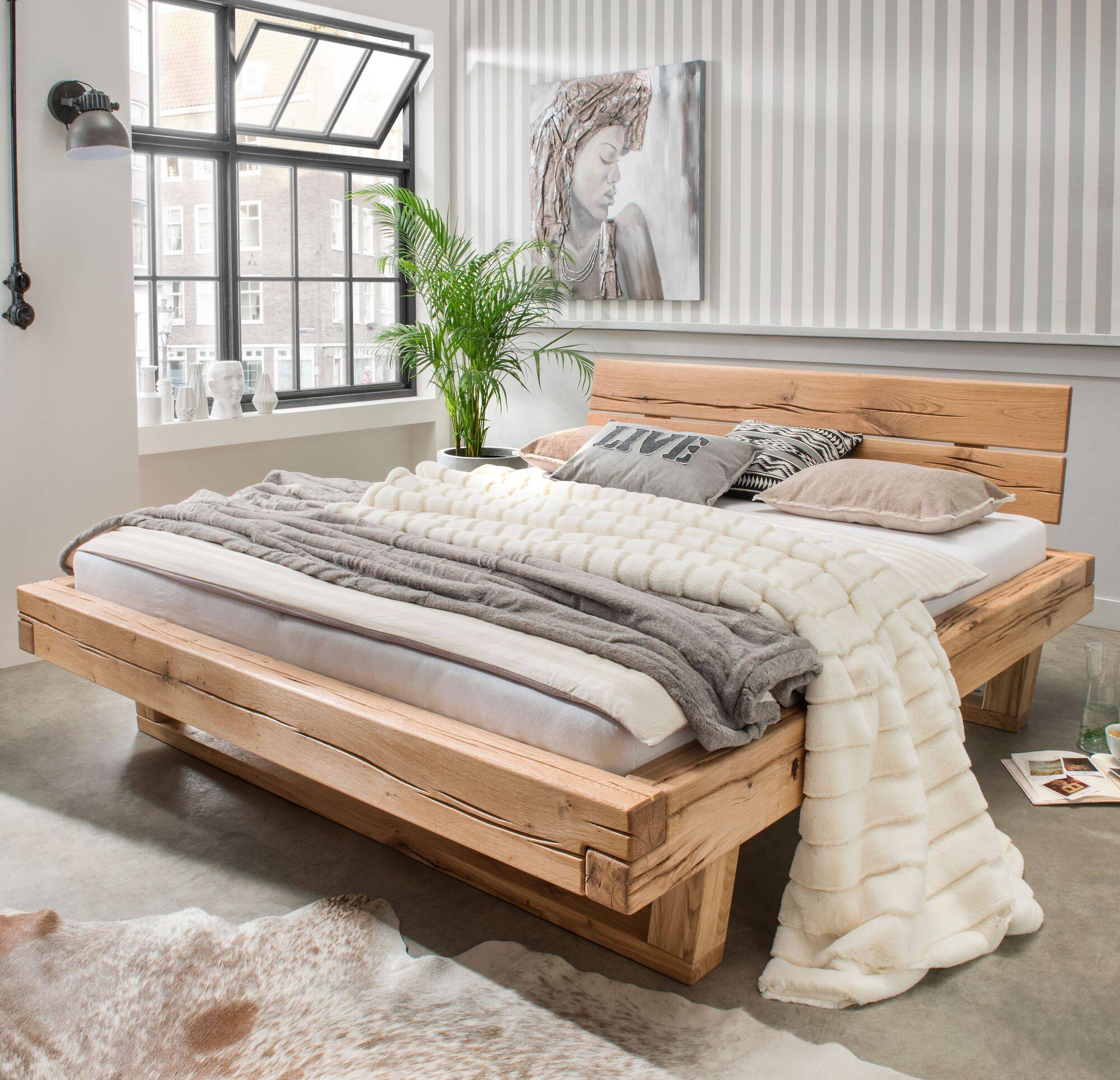 Lit chêne massif Clément