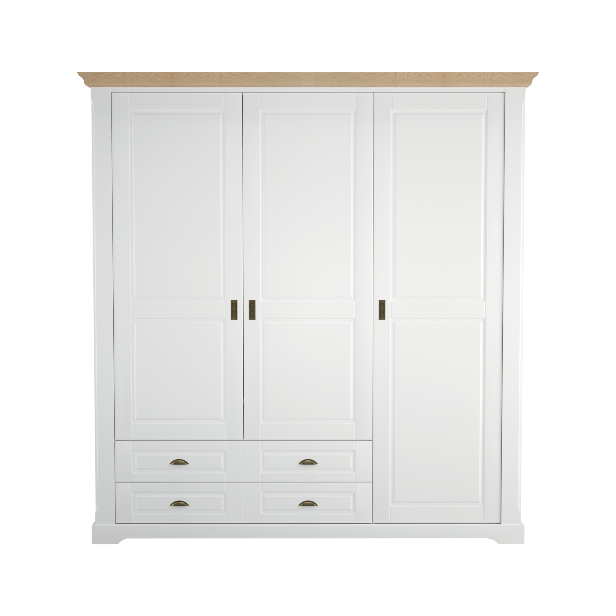 Vous recherchez un meuble spacieux et raffiné, pensé pour organiser vos affaires avec style ? Découvrez l'armoire Appoline 3 portes avec tiroirs, un choix élégant et fonctionnel pour votre intérieur.Dotée de trois portes et de deux tiroirs intégrés, cette armoire allie parfaitement esthétique et praticité. Derrière ses lignes épurées et ses finitions en placage chêne, elle offre un espace de rangement généreux et polyvalent. Les compartiments intérieurs comprennent des étagères ajustables et une tringle robuste, parfaits pour organiser vos vêtements, tandis que les deux tiroirs situés en partie basse accueillent vos accessoires, linge de maison ou objets du quotidien.Les détails soignés, comme les poignées discrètes et les finitions en placage, renforcent l'élégance intemporelle de ce meuble, tout en assurant sa durabilité. Ses deux tiroirs ajoutent une touche supplémentaire de praticité, facilitant l'accès aux objets essentiels tout en complétant harmonieusement son design.