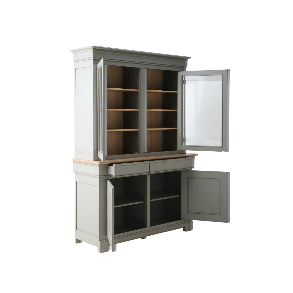 Buffet vaisselier bois massif 4 portes 3 tiroirs Embellie Buffet vaisselier bois massif 4 portes 3 tiroirs Embellie