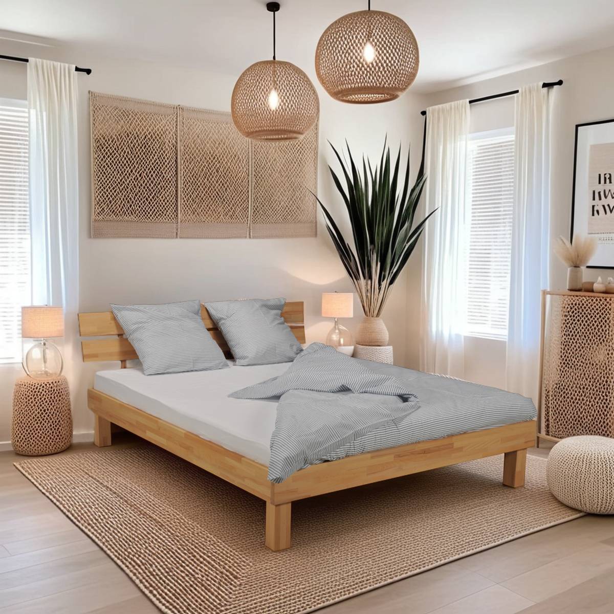 Lit hêtre massif Valério Lit hêtre massif Valério