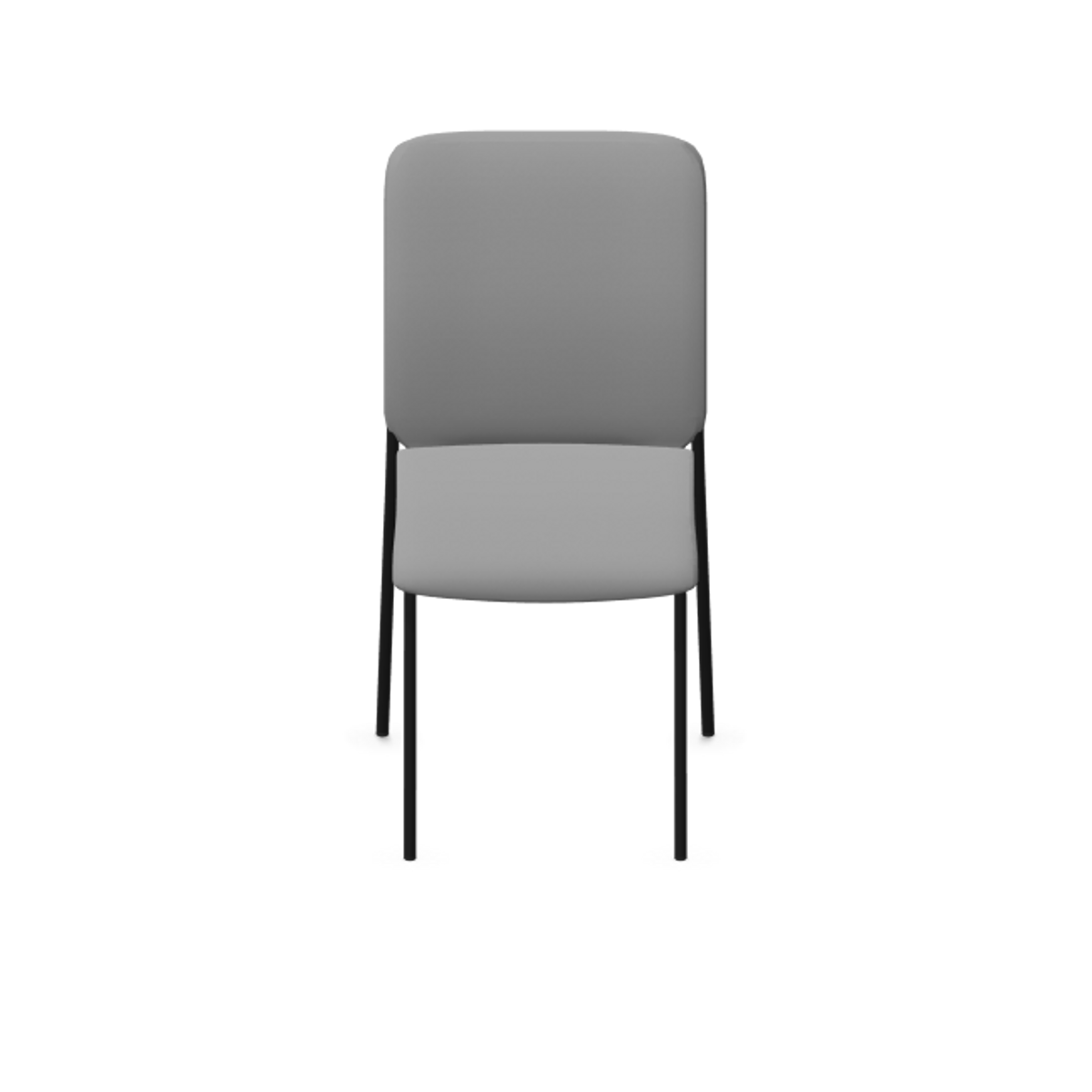 Chaise de bureau capitonnée sans accoudoirs pieds métal Sun H Chaise de bureau capitonnée sans accoudoirs pieds métal Sun H